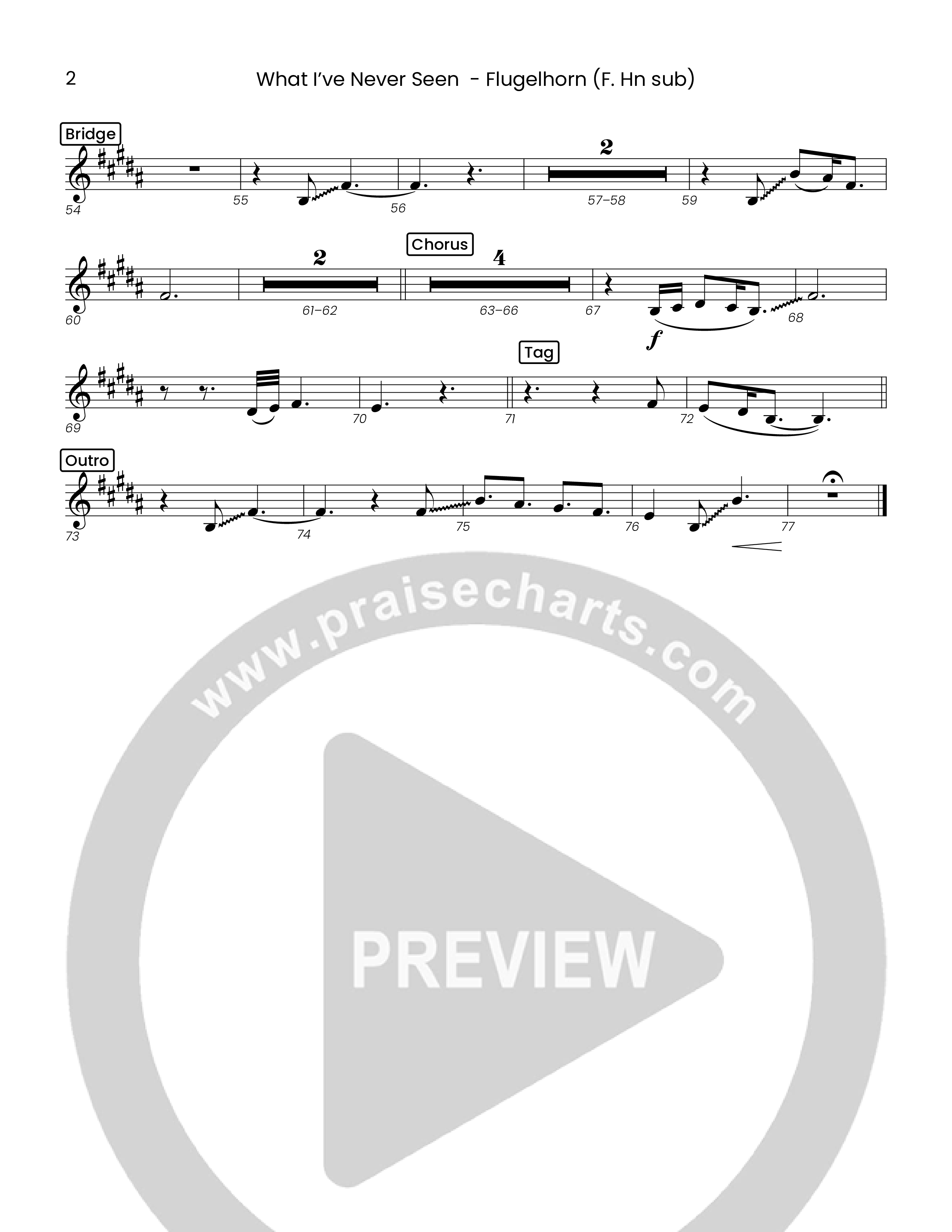 What I've Never Seen (Choral Anthem SATB) Flugelhorn (Houston's First Worship)