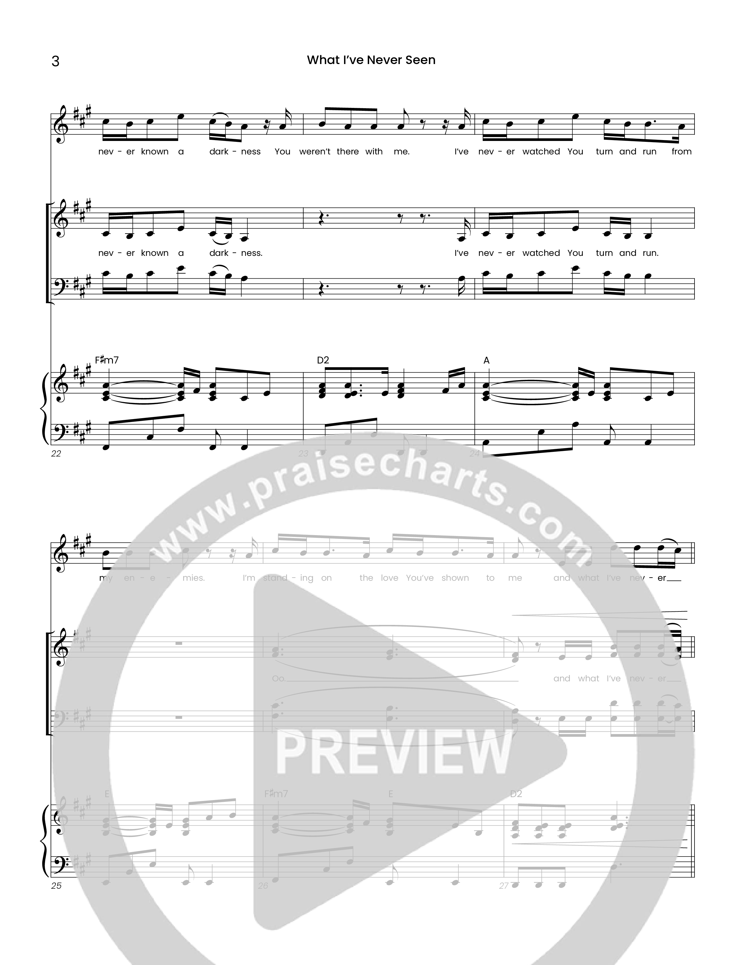 What I've  Never Seen (Choral Anthem SATB) Piano/Vocal (SATB) (Houston's First Worship)