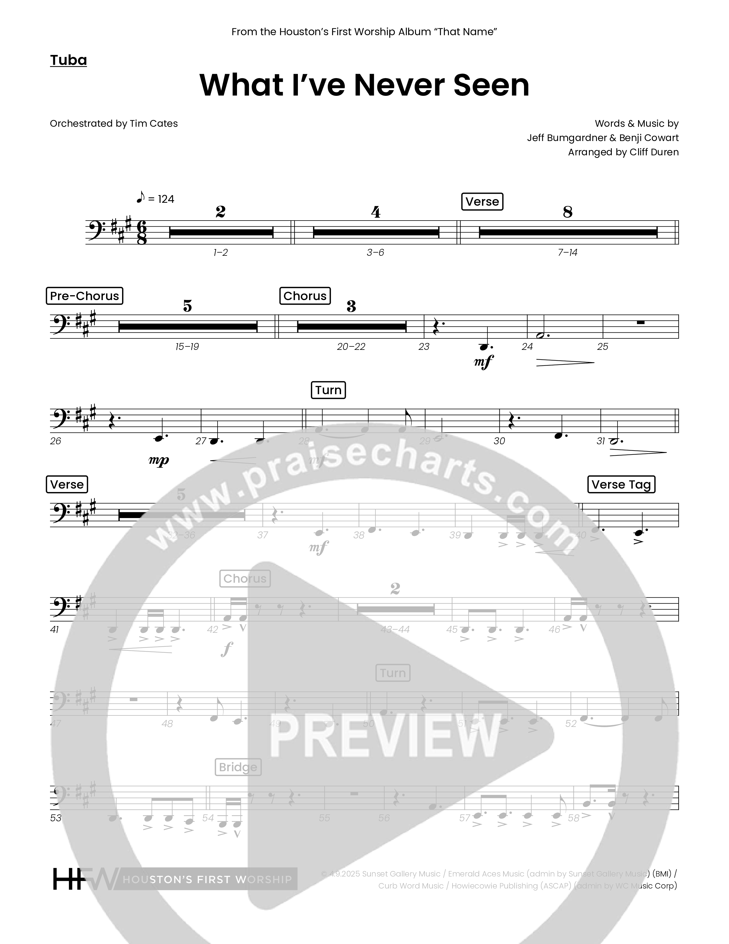 What I've  Never Seen (Choral Anthem SATB) Tuba (Houston's First Worship)