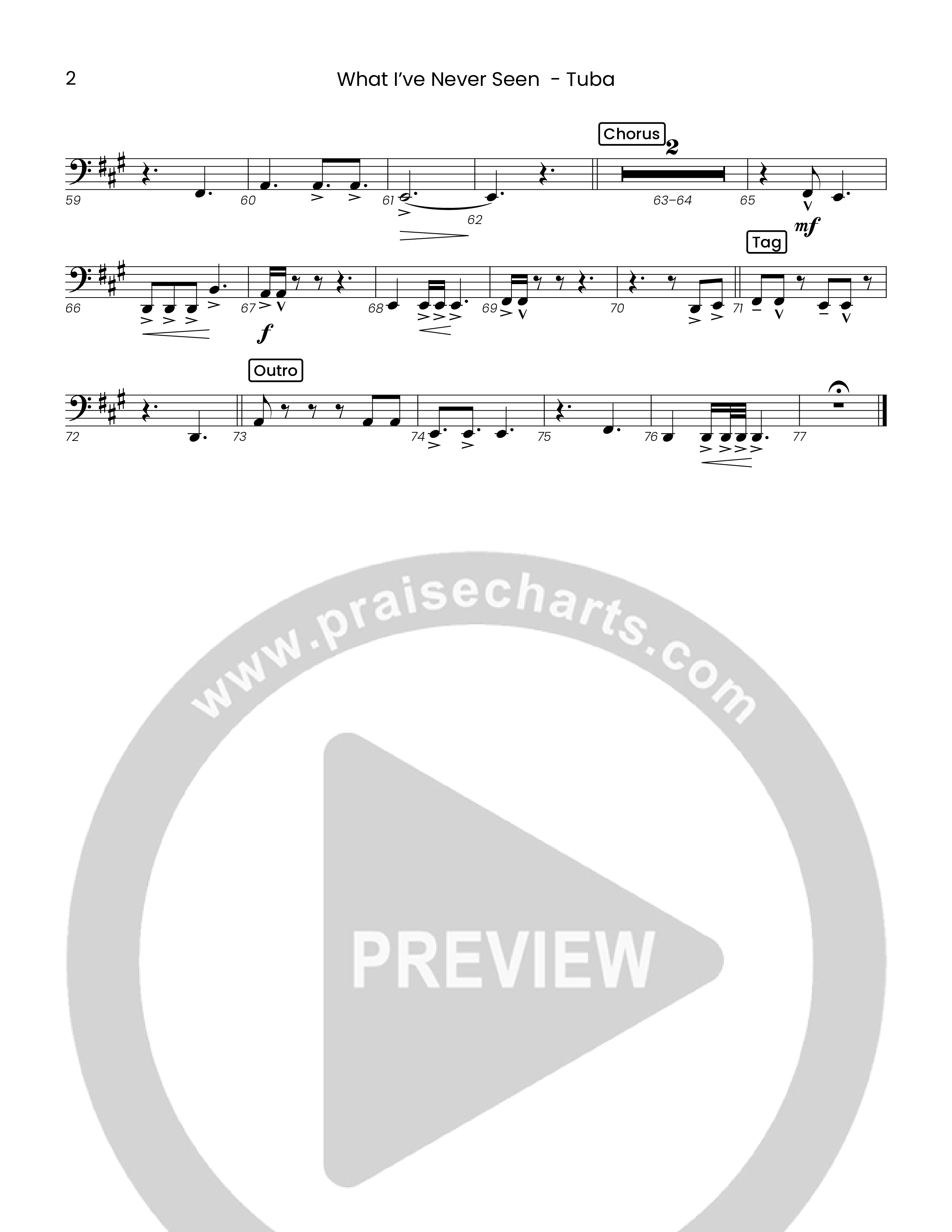 What I've  Never Seen (Choral Anthem SATB) Tuba (Houston's First Worship)