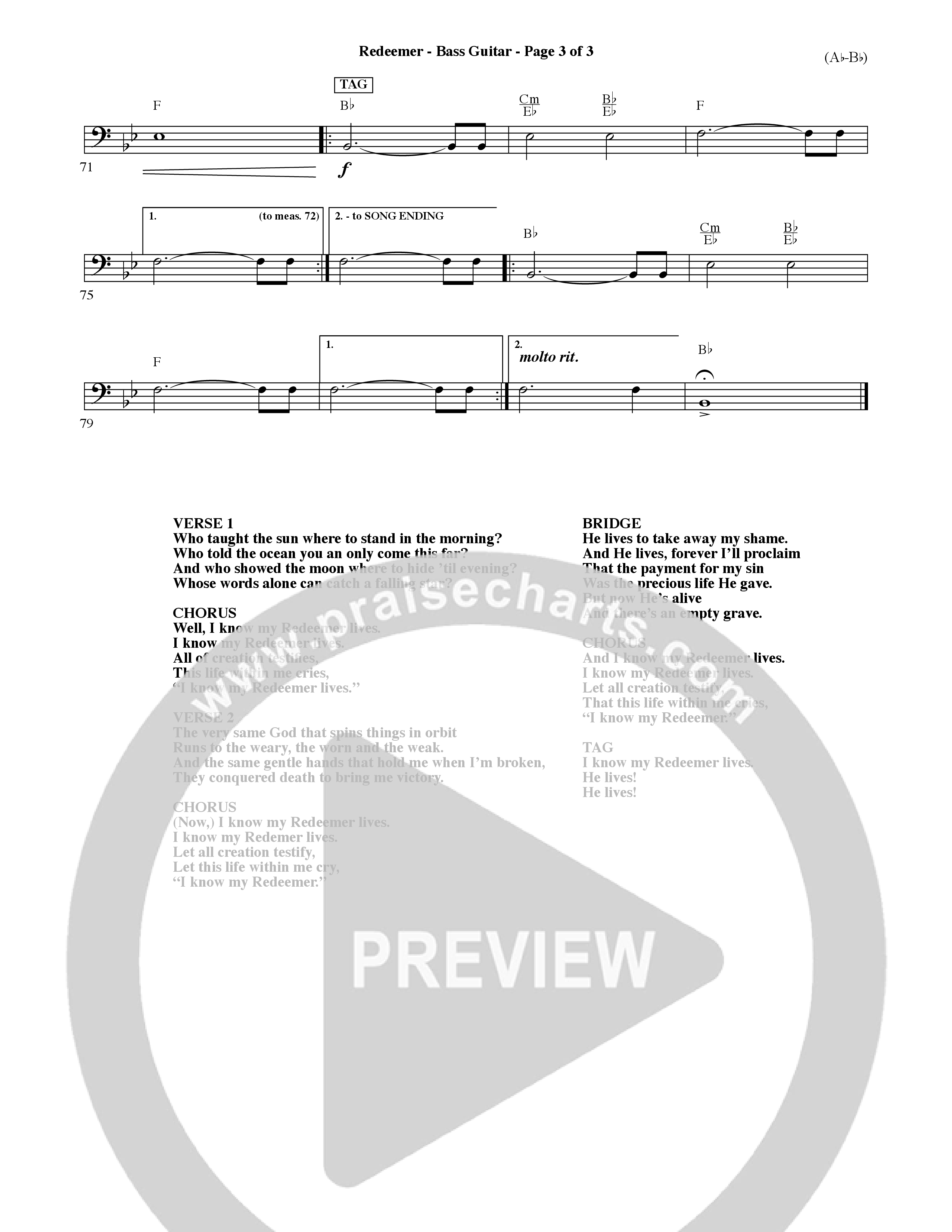 Redeemer (Choral Anthem SATB) Guitar (Word Music Choral / Orch. David Shipps)