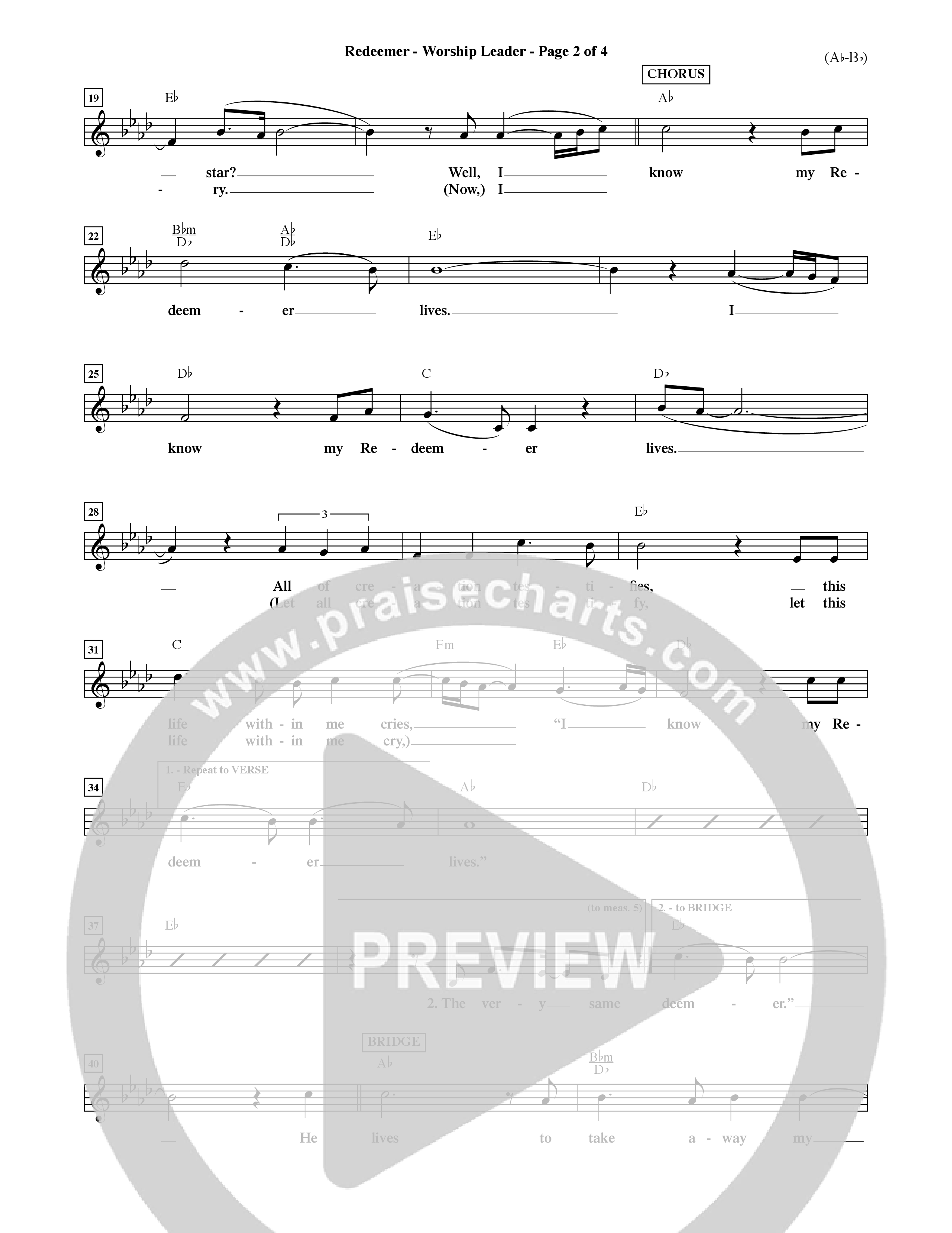 Redeemer (Choral Anthem SATB) Rhythm Pack (Word Music Choral / Orch. David Shipps)