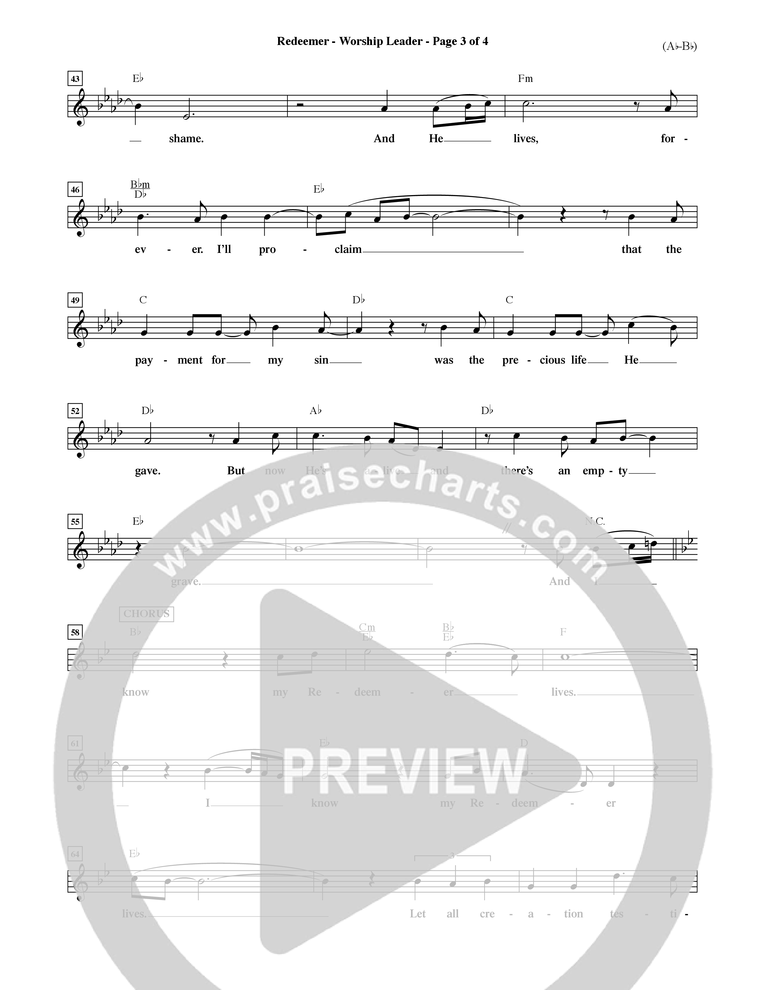 Redeemer (Choral Anthem SATB) Rhythm Pack (Word Music Choral / Orch. David Shipps)