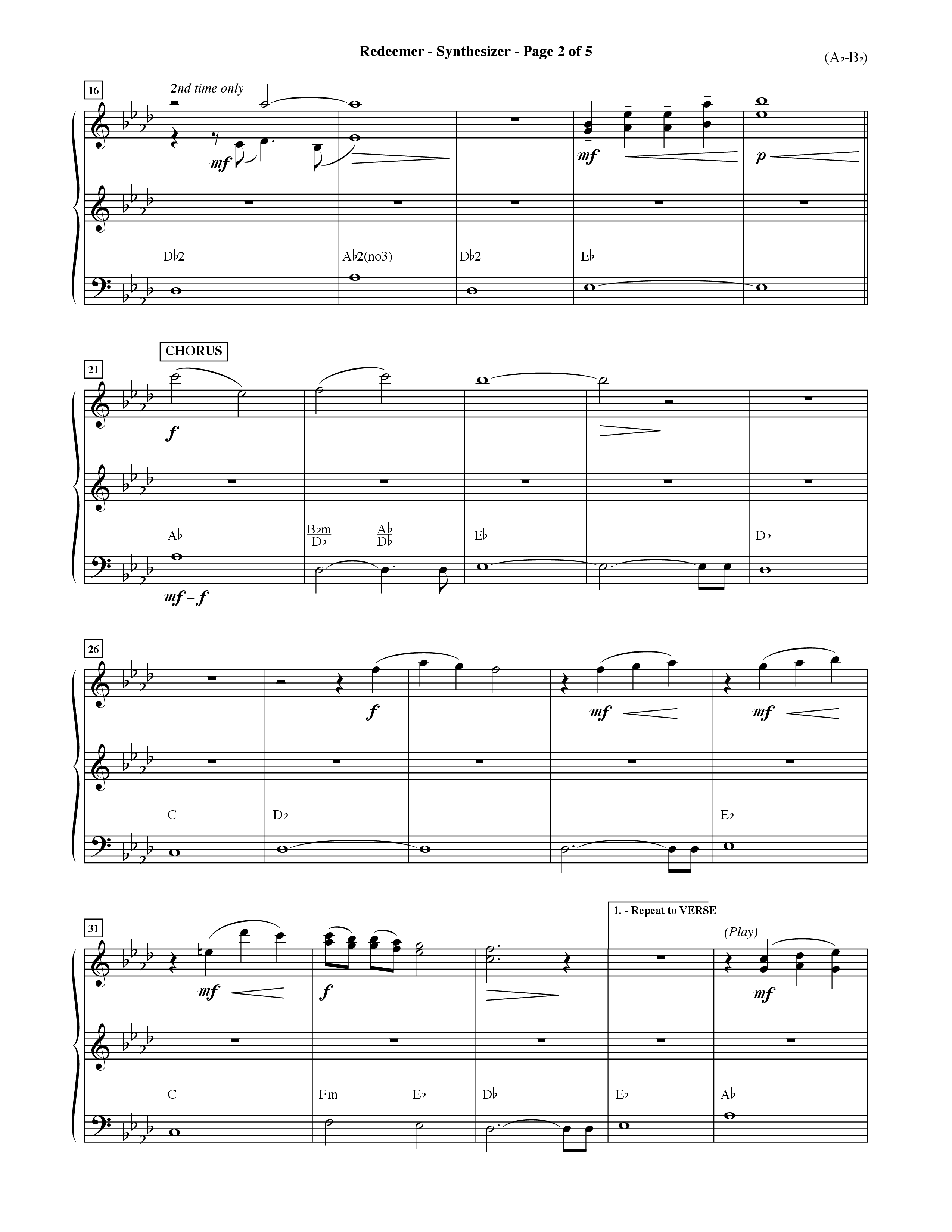 Redeemer (Choral Anthem SATB) Synth (Word Music Choral / Orch. David Shipps)