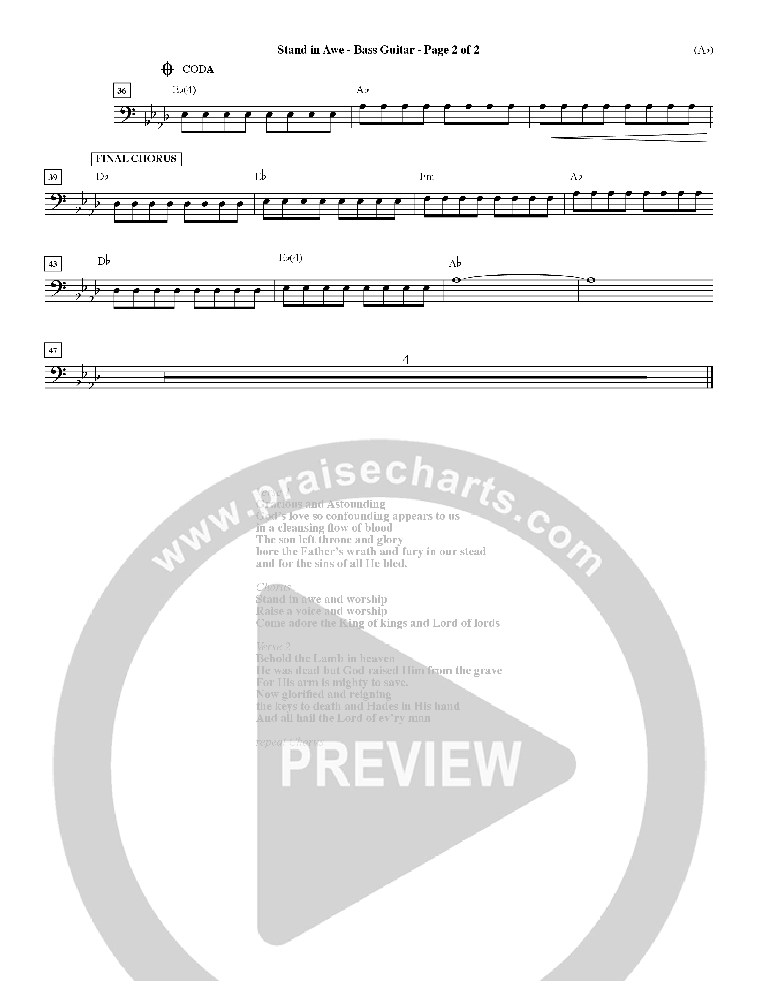Stand In Awe (Choral Anthem SATB) Guitar (Word Music Choral / Orch. Dave Williamson)