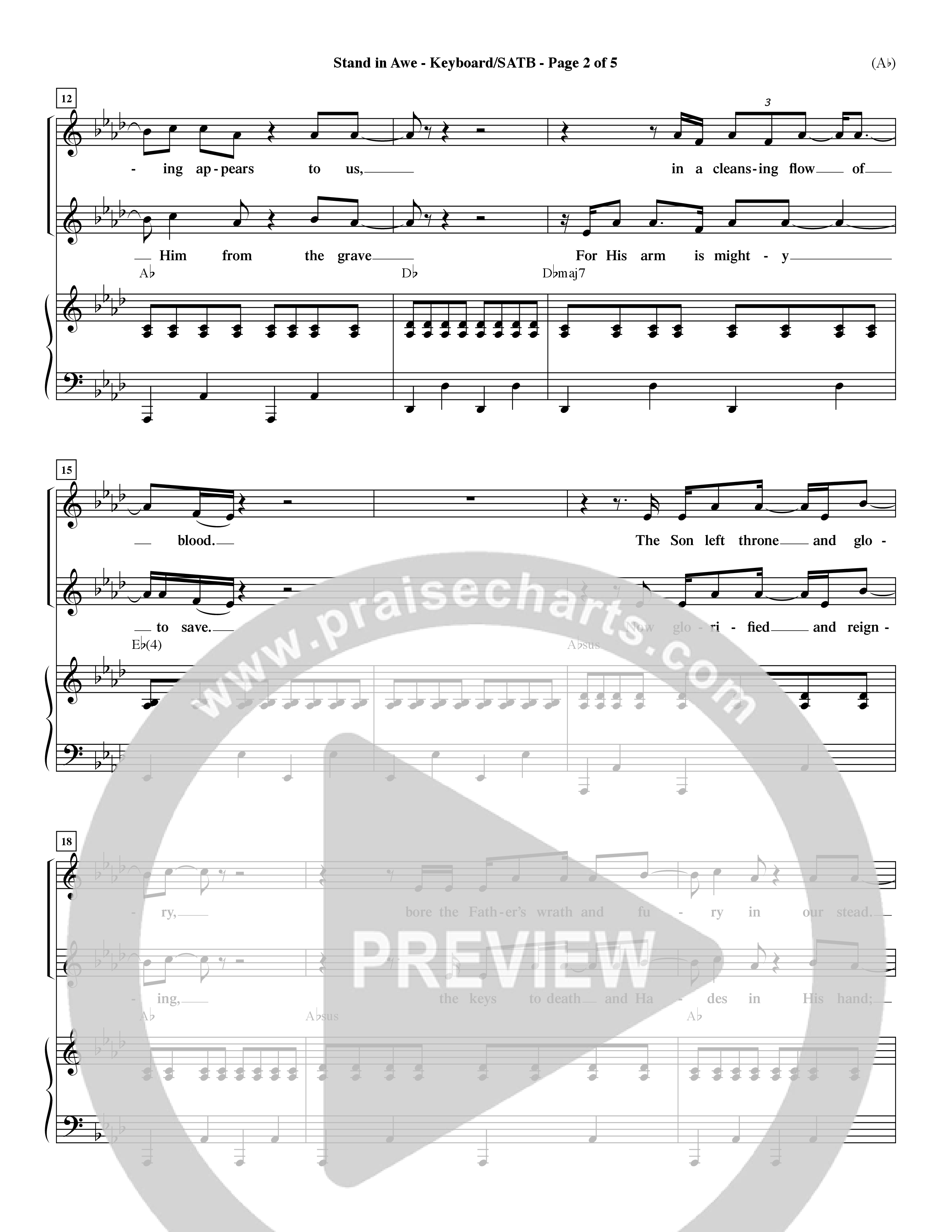 Stand In Awe (Choral Anthem SATB) Keyboard/Vocal (SATB) (Word Music Choral / Orch. Dave Williamson)