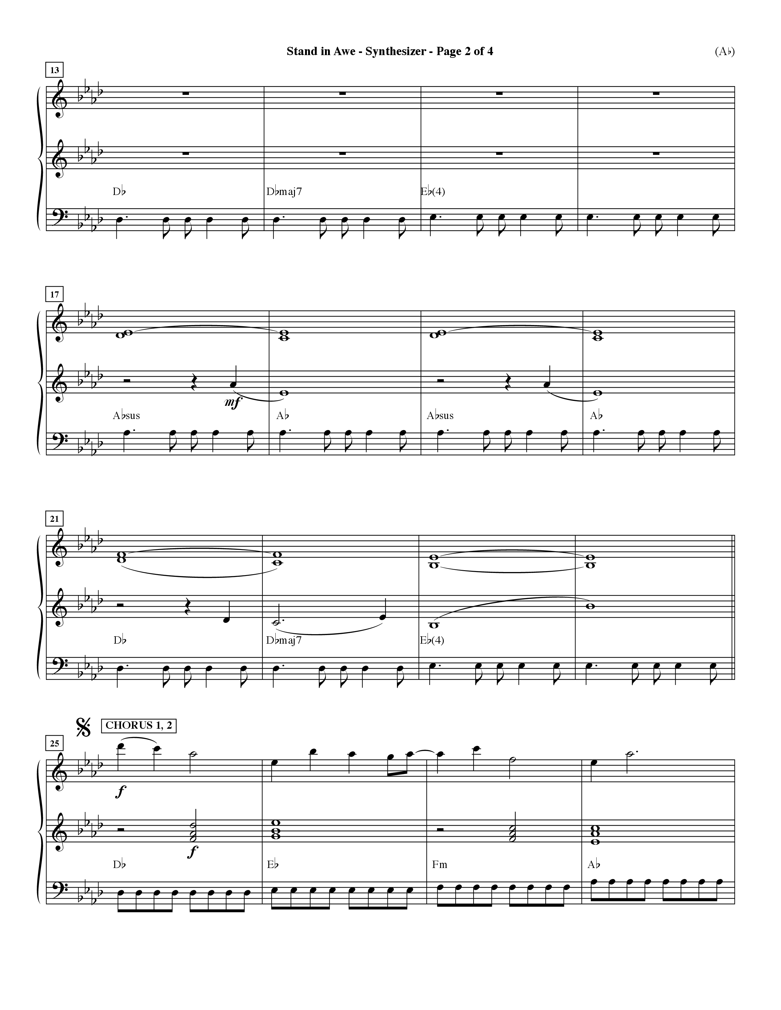Stand In Awe (Choral Anthem SATB) Synth (Word Music Choral / Orch. Dave Williamson)