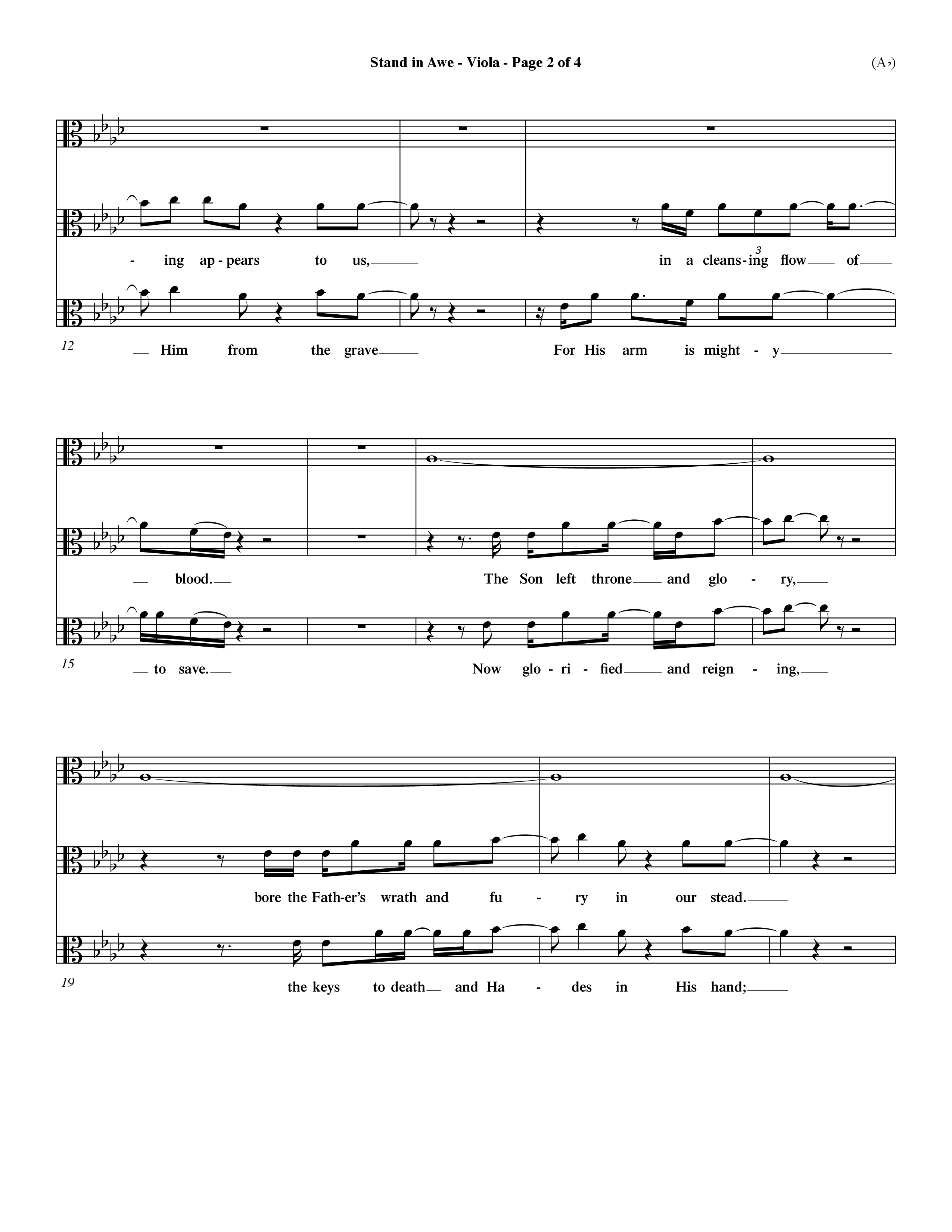 Stand In Awe (Choral Anthem SATB) Viola (Word Music Choral / Orch. Dave Williamson)