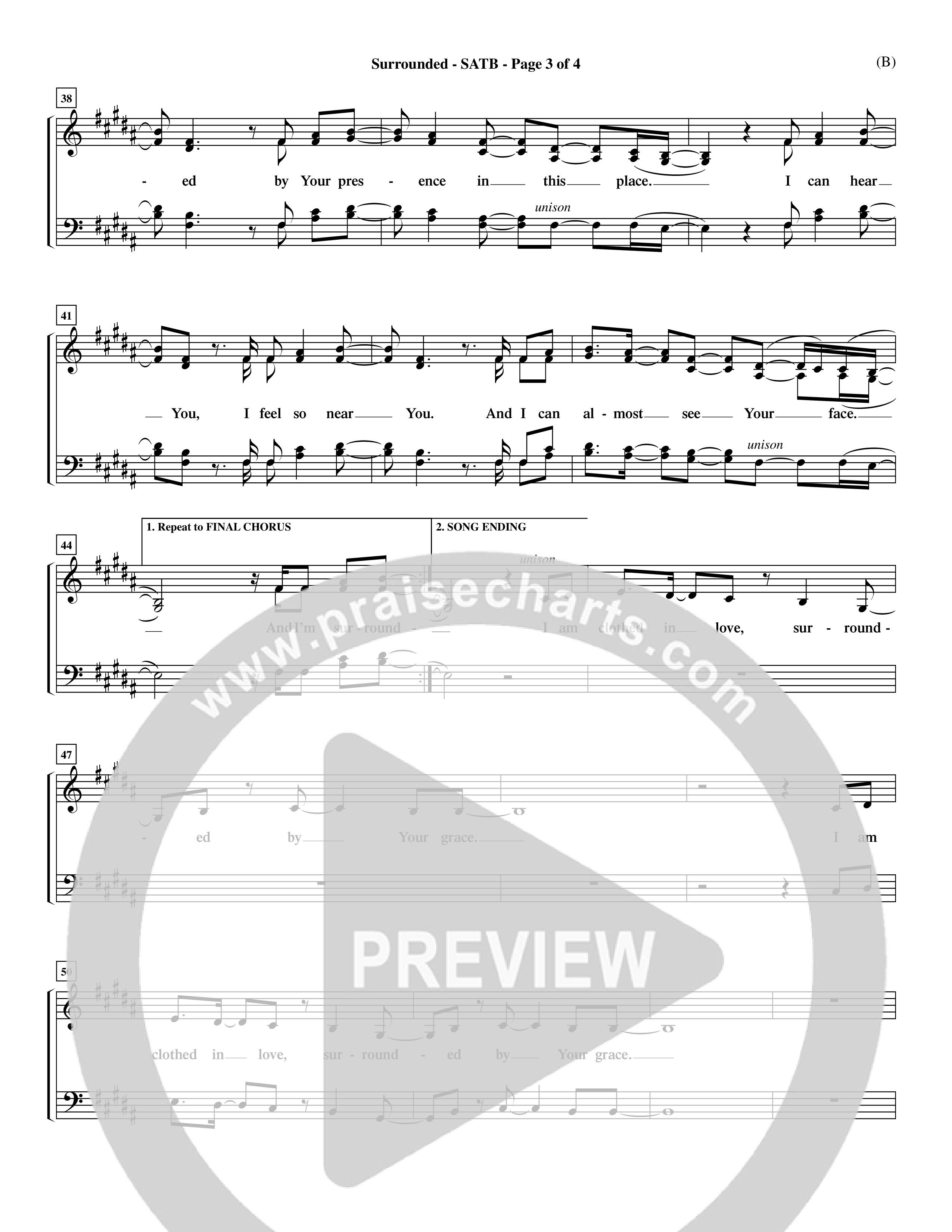 Surrounded (Choral Anthem SATB) Choir Sheet (SATB) (Word Music Choral / Orch. Dave Williamson)