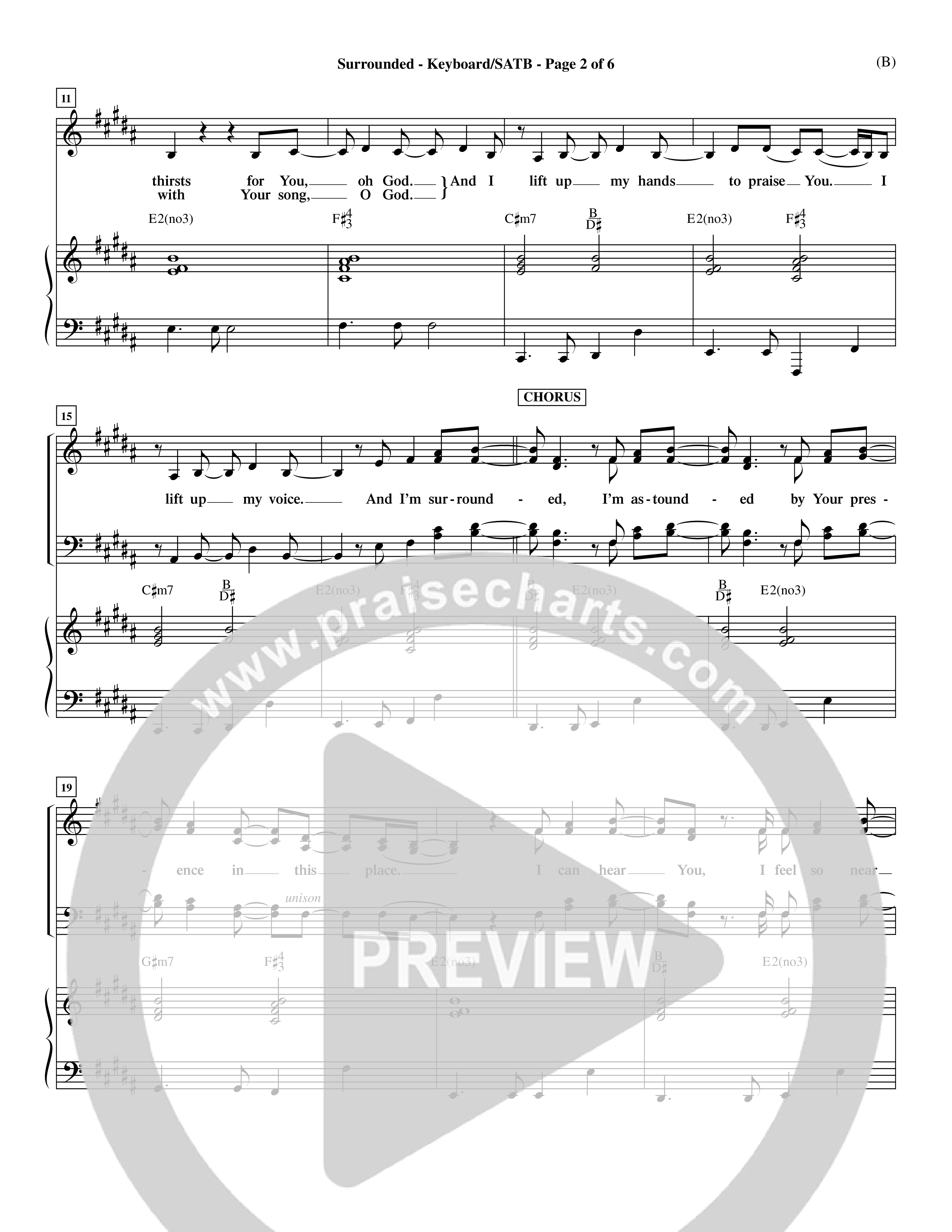 Surrounded (Choral Anthem SATB) Keyboard/Vocal (SATB) (Word Music Choral / Orch. Dave Williamson)