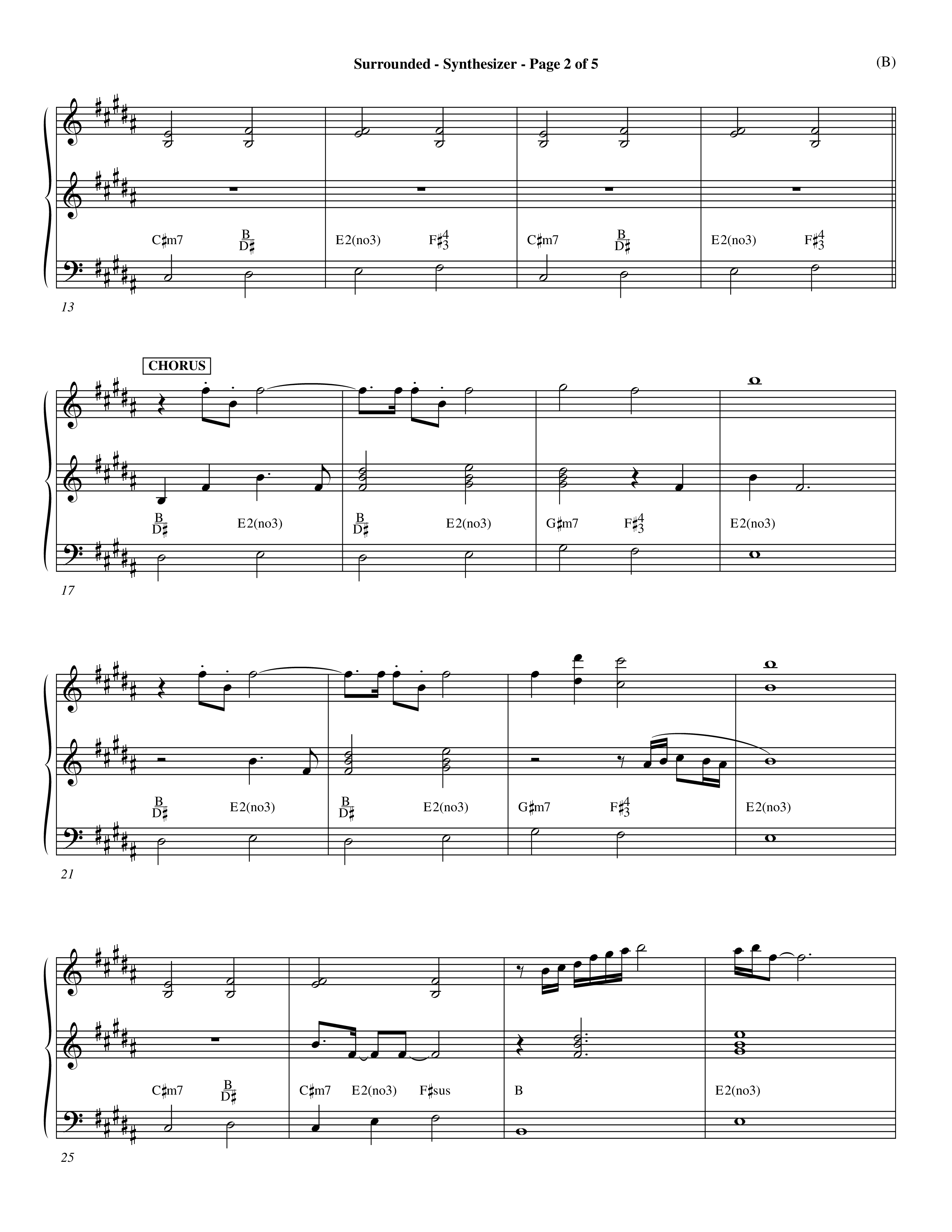Surrounded (Choral Anthem SATB) Synth (Word Music Choral / Orch. Dave Williamson)