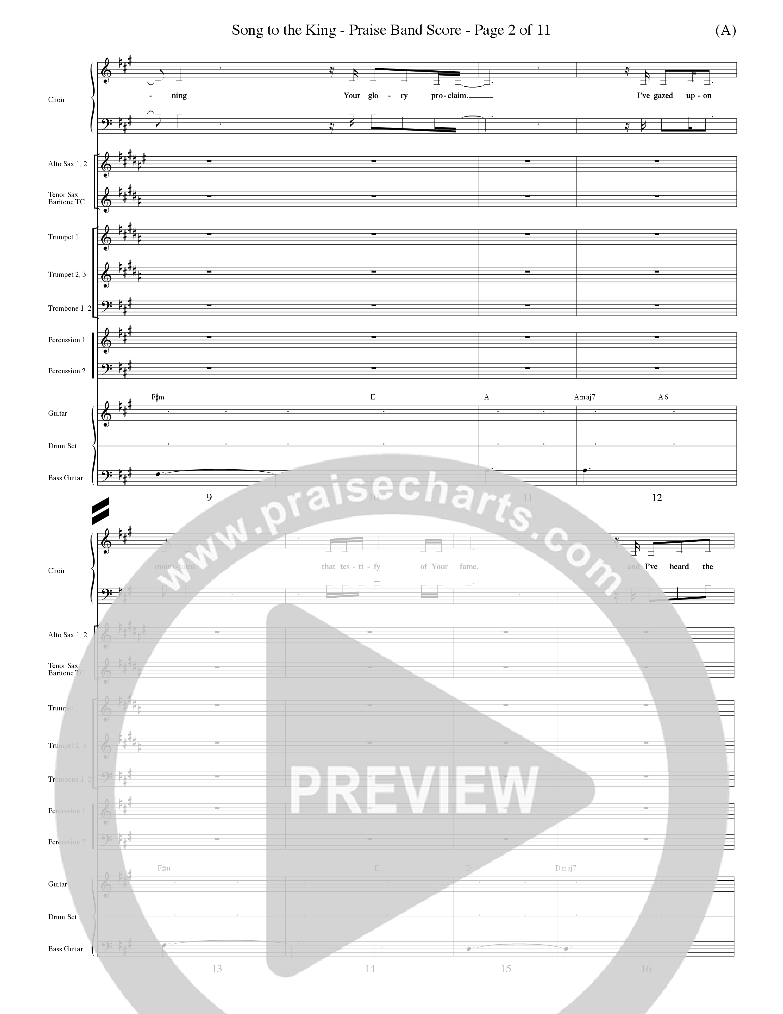 Song To The King (Choral Anthem SATB) Conductor's Score (Word Music Choral / Orch. Dave Williamson)