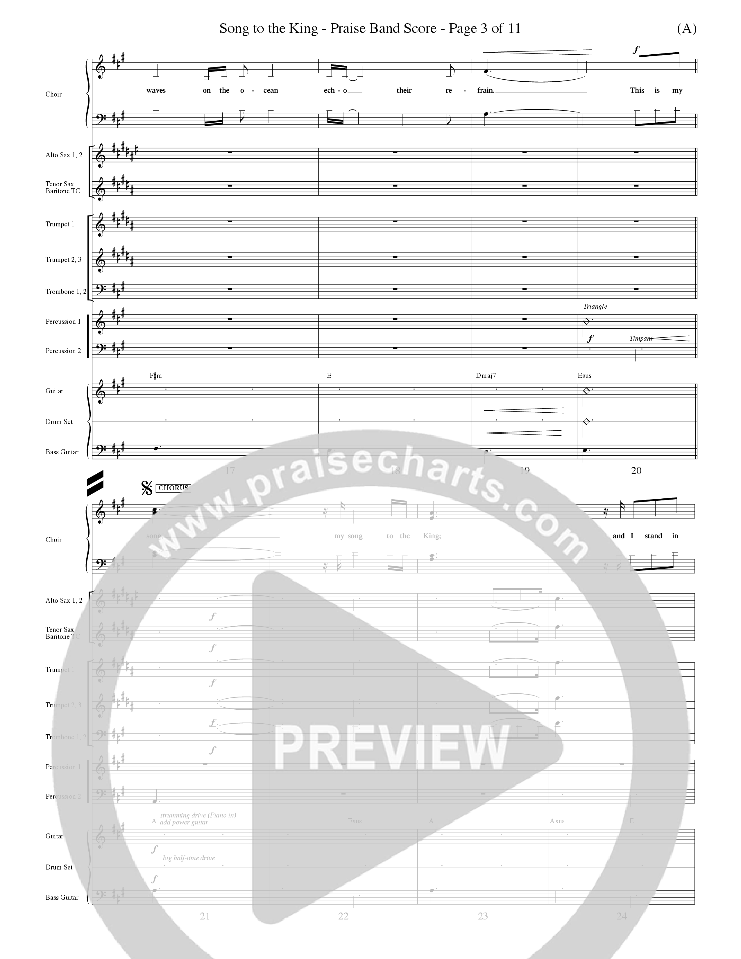 Song To The King (Choral Anthem SATB) Conductor's Score (Word Music Choral / Orch. Dave Williamson)