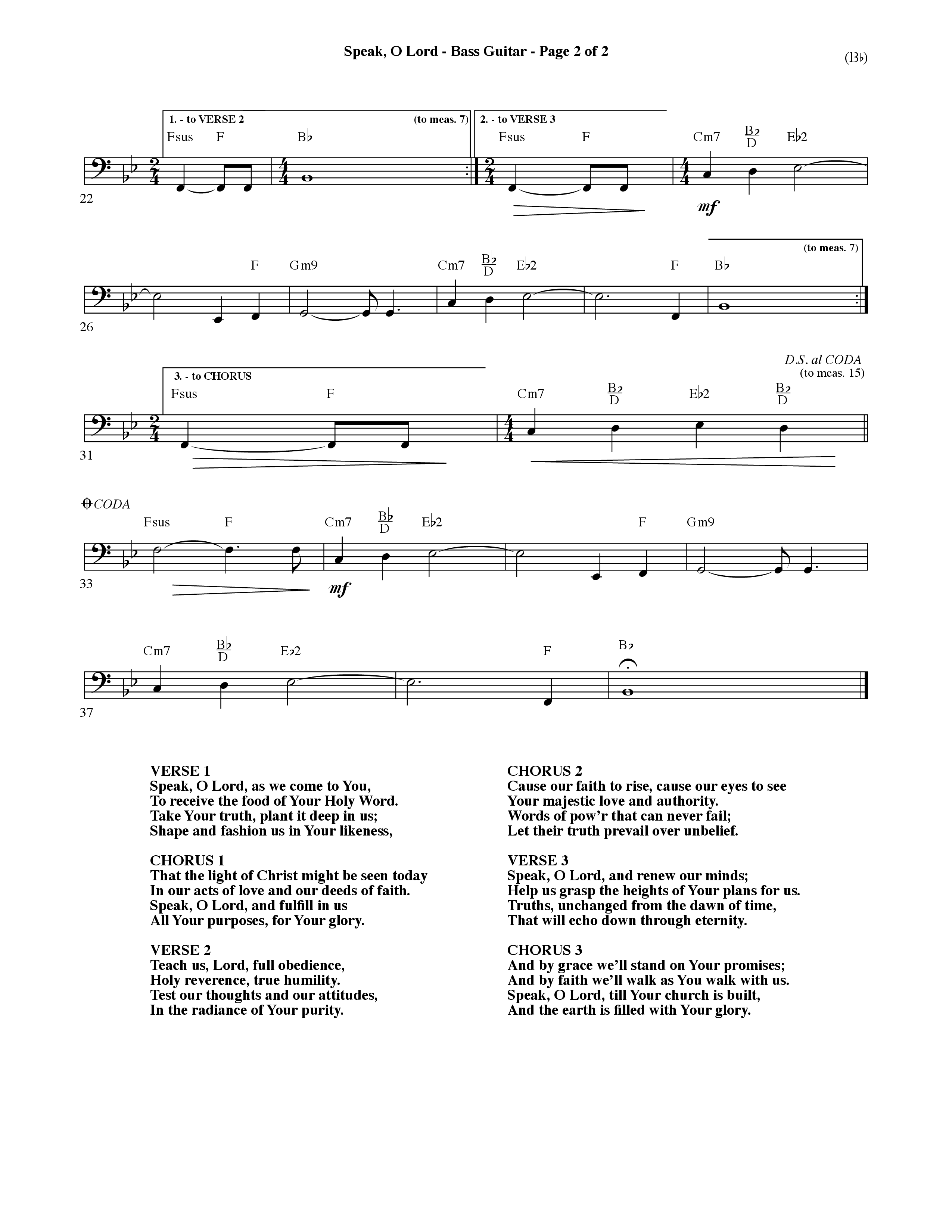 Speak O Lord (Choral Anthem SATB) Guitar (Word Music Choral / Orch. Terry Winch)