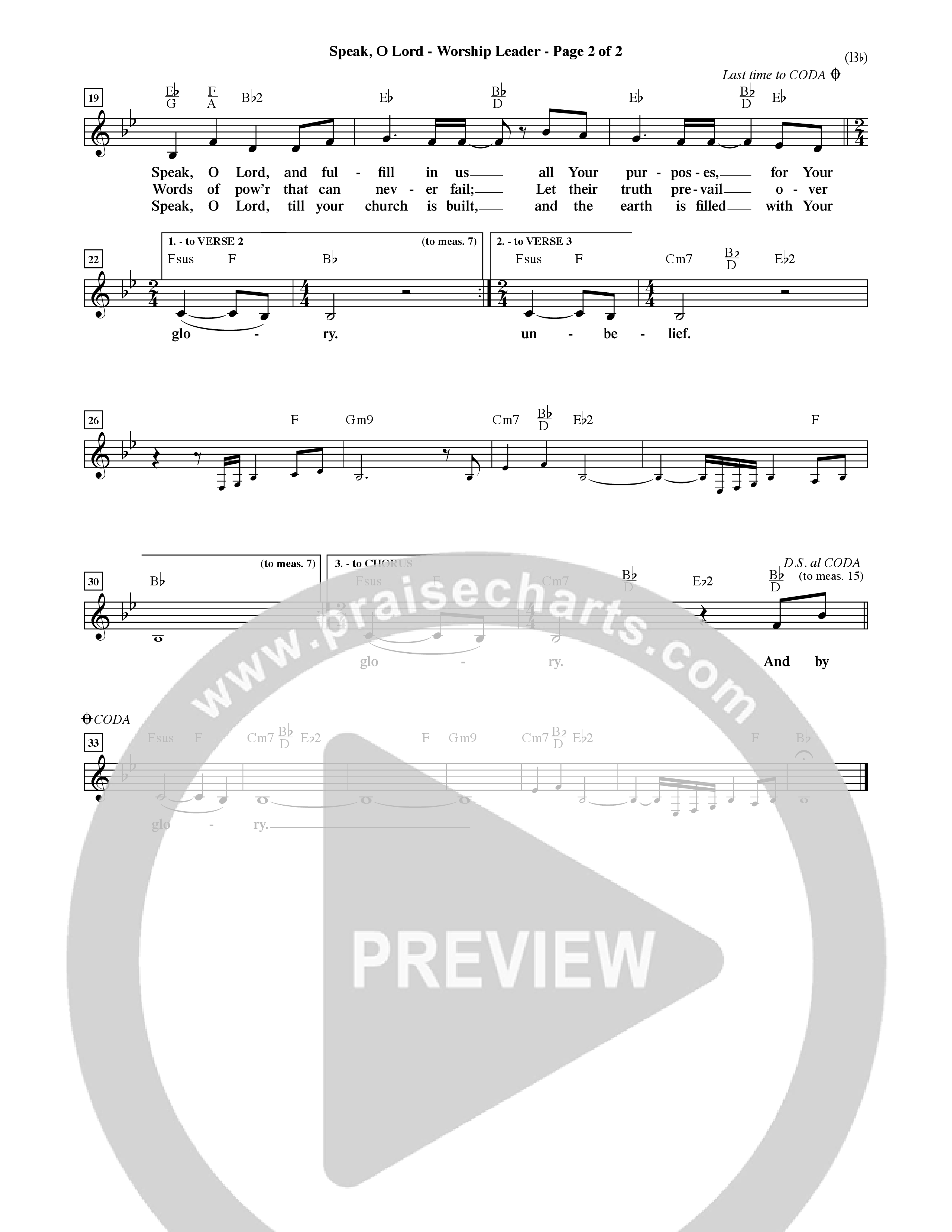 Speak O Lord (Choral Anthem SATB) Rhythm Pack (Word Music Choral / Orch. Terry Winch)