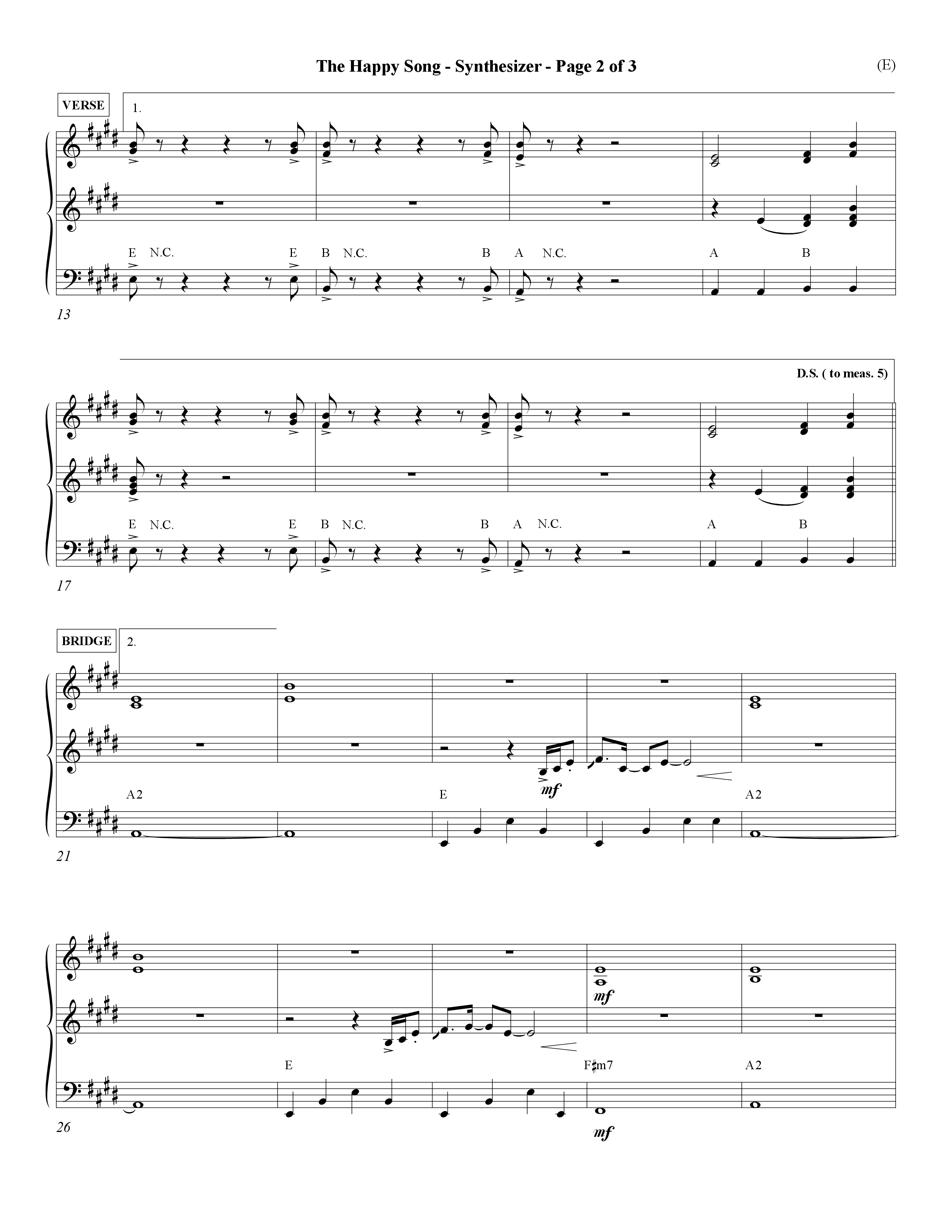 The Happy Song (Choral Anthem SATB) Synth (Word Music Choral / Orch. David Winkler)