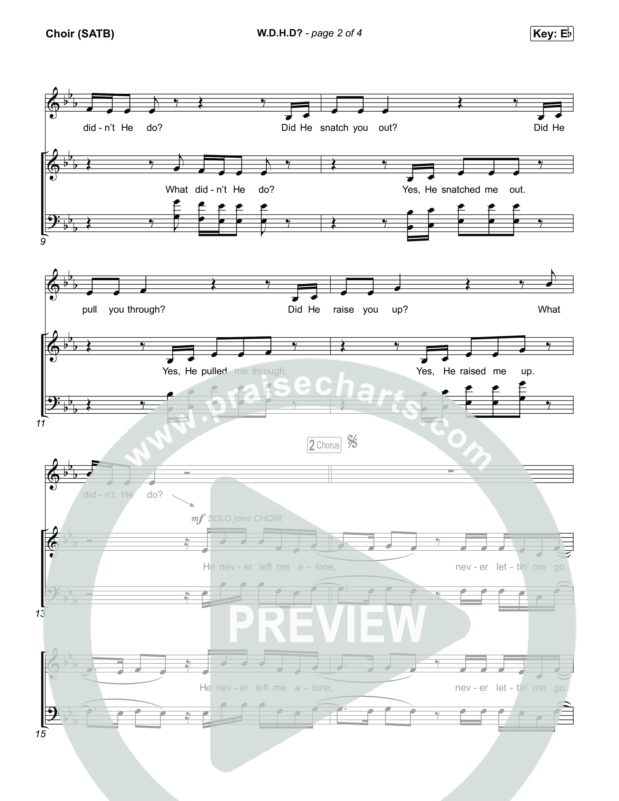 W.D.H.D? Choir Sheet (SATB) (Sons Of Sunday)