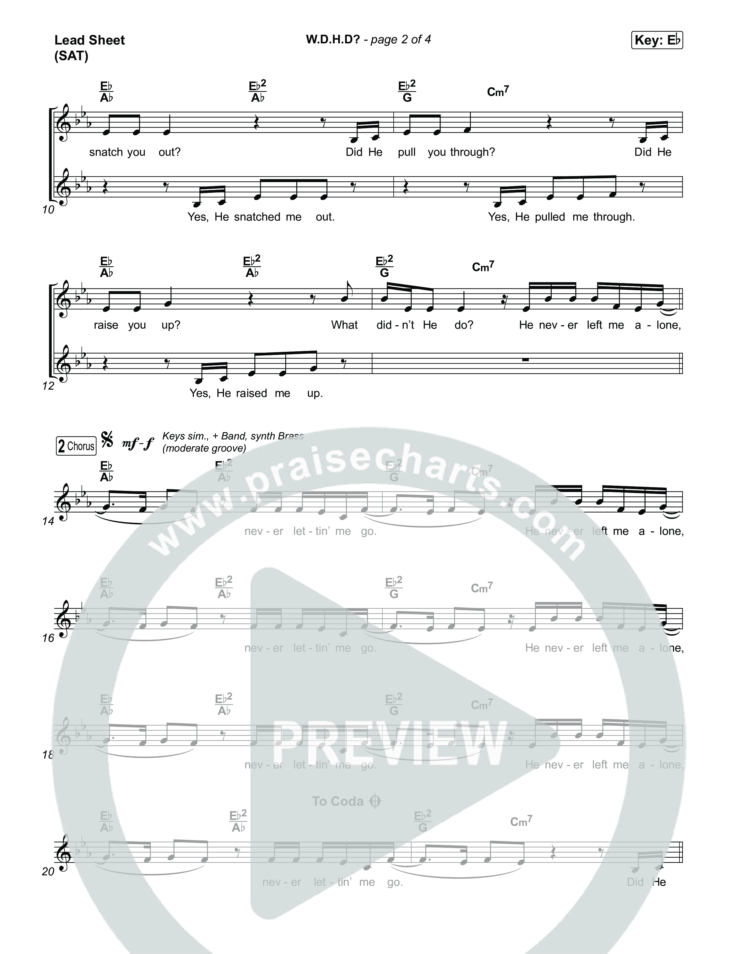 W.D.H.D? Lead Sheet (SAT) (Sons Of Sunday)