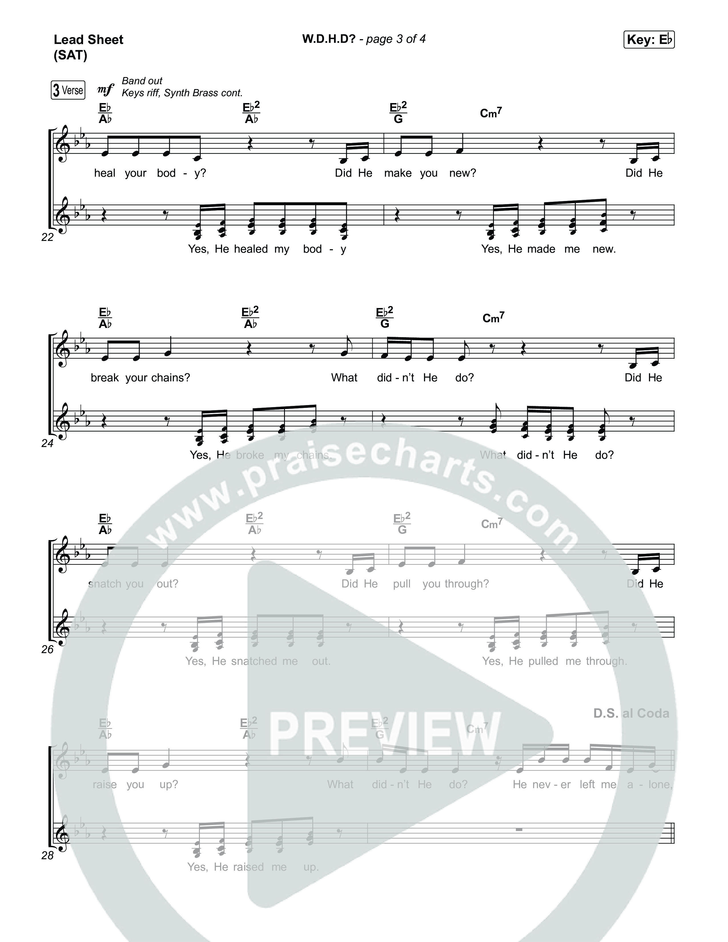 W.D.H.D? Lead Sheet (SAT) (Sons Of Sunday)