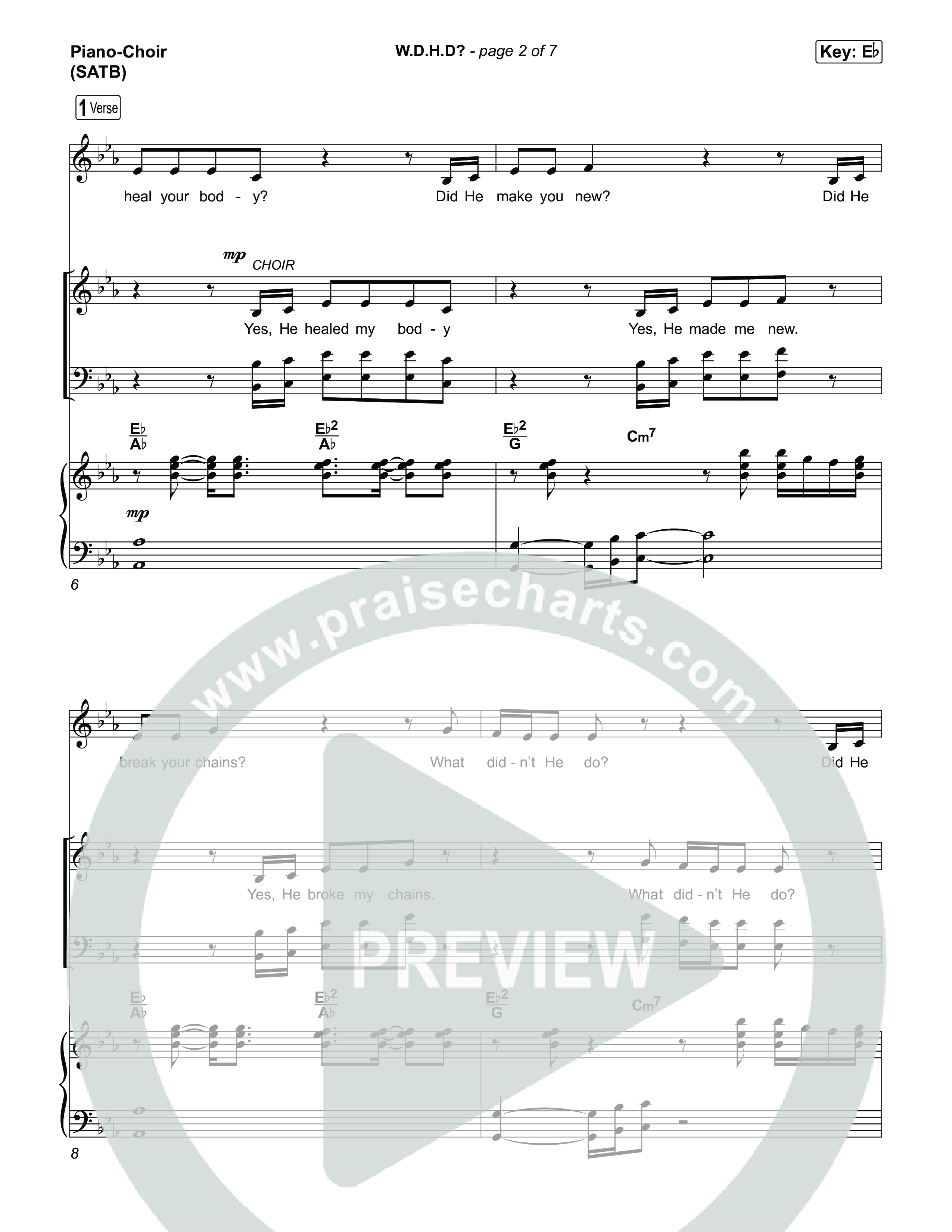 W.D.H.D? Piano/Vocal (SATB) (Sons Of Sunday)