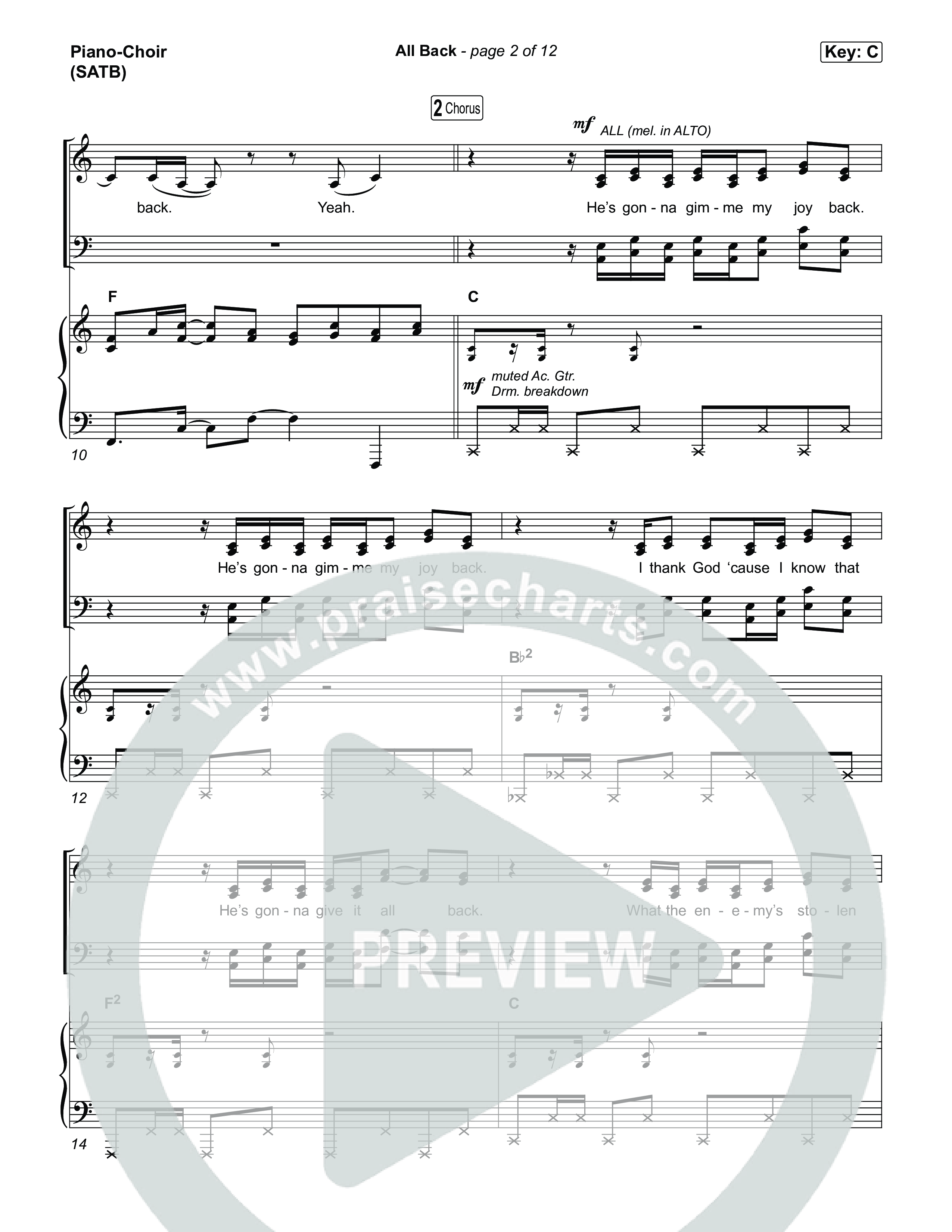 All Back Piano/Vocal Pack (Sons Of Sunday)