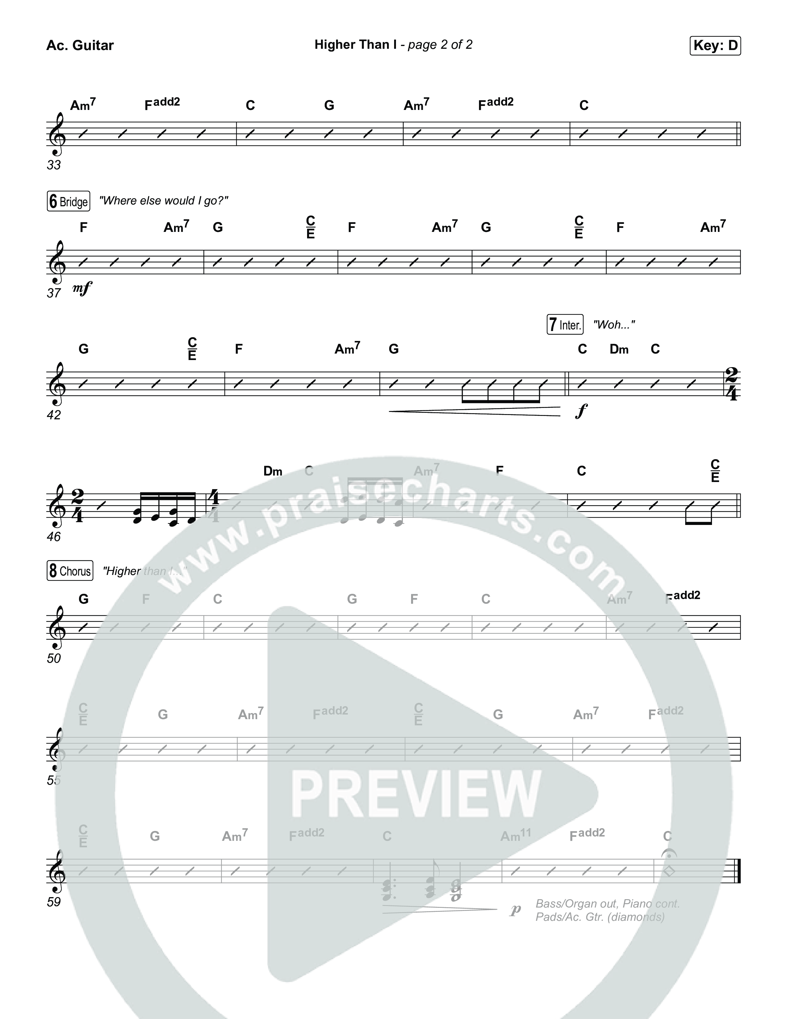 Higher Than I Acoustic Guitar (Sons Of Sunday)