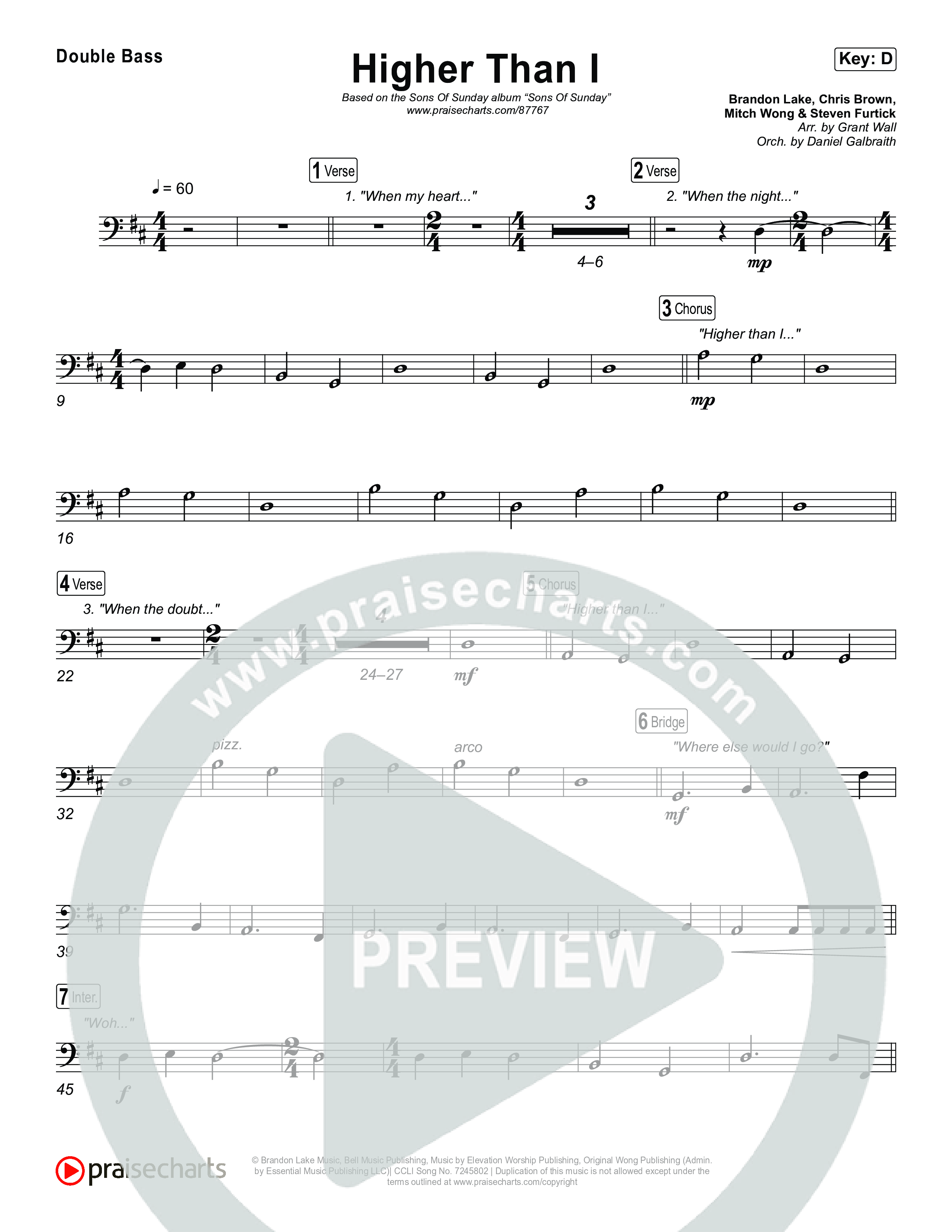 Higher Than I String Bass (Sons Of Sunday)