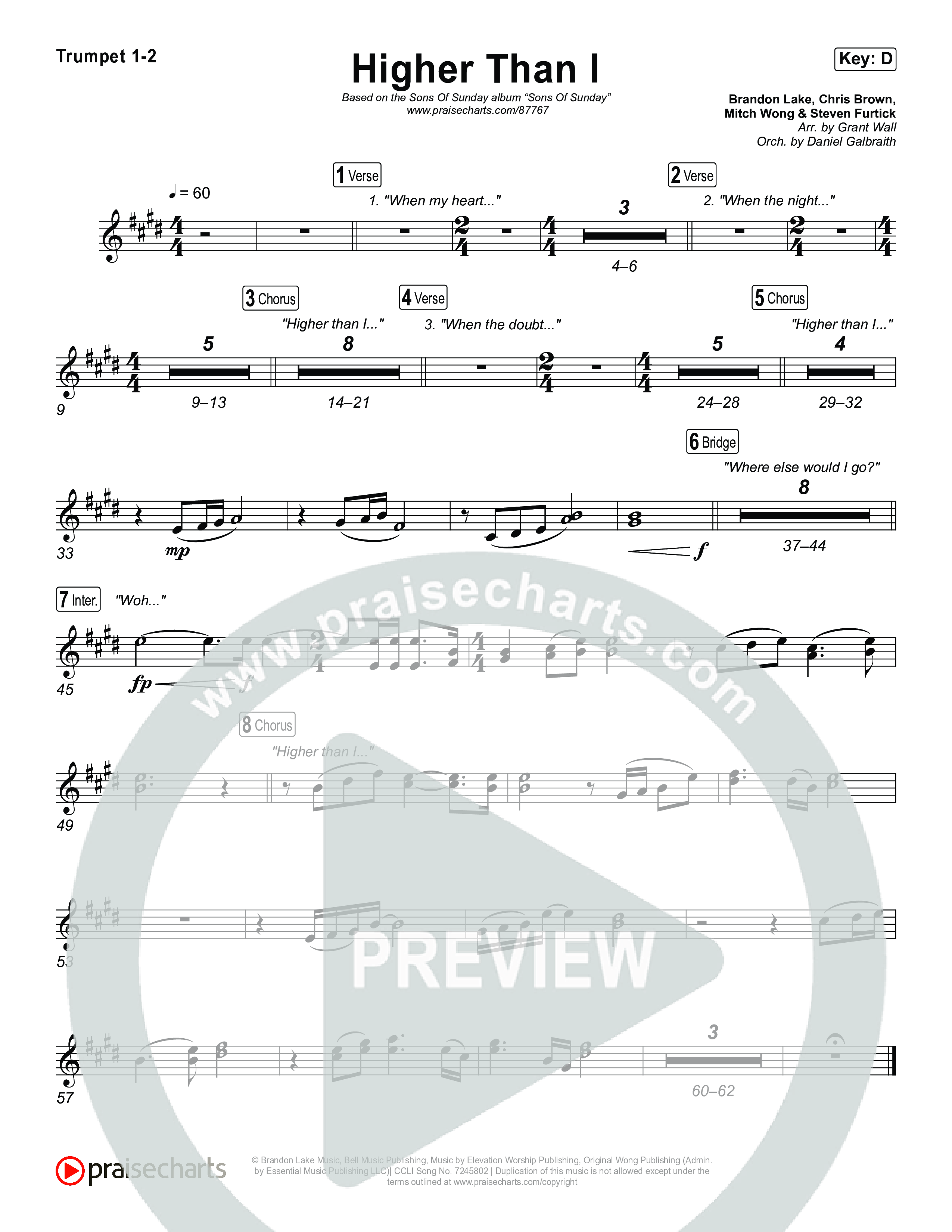 Higher Than I Trumpet 1,2 (Sons Of Sunday)