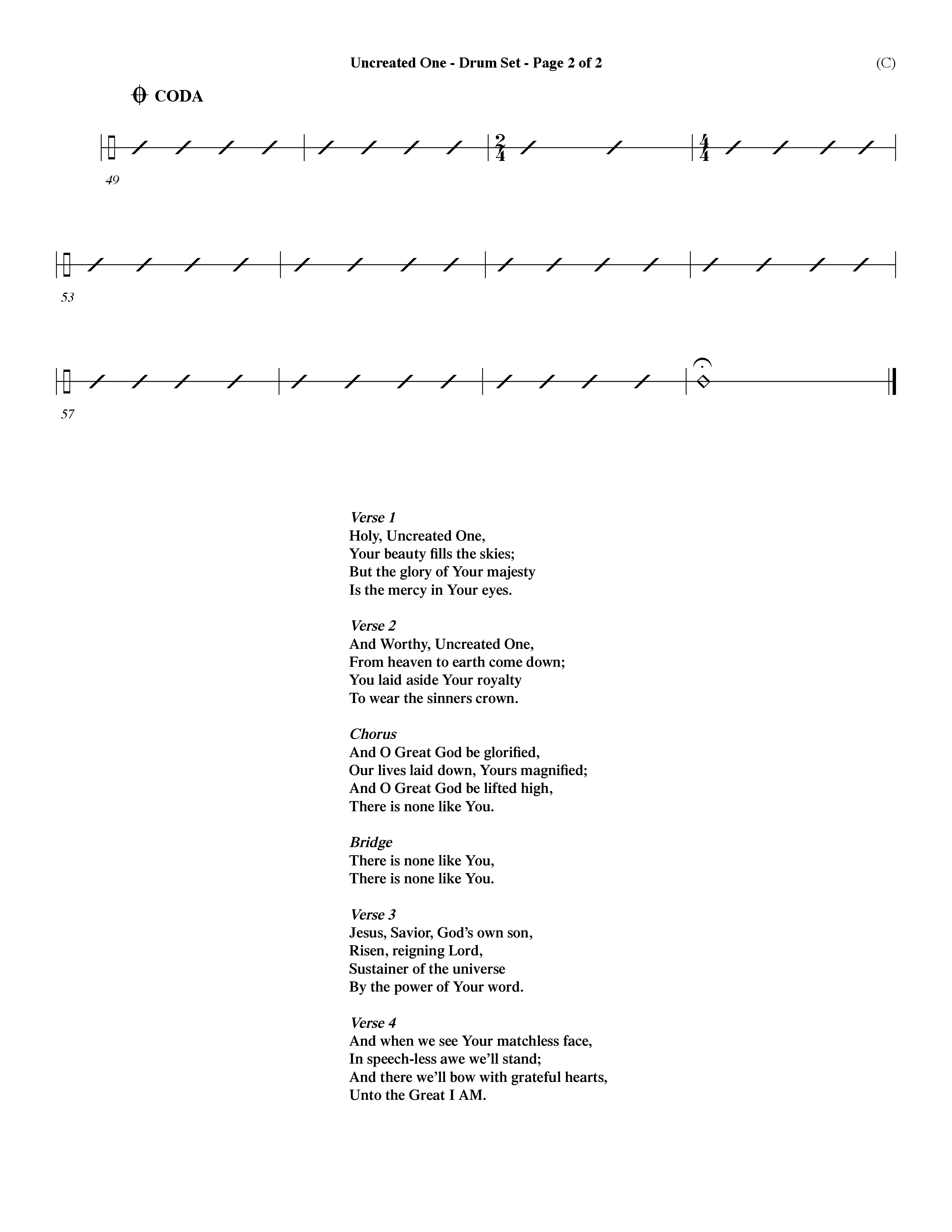 There Is A Hope (Choral Anthem SATB) Drum Set (Word Music Choral / Orch. Dave Williamson)