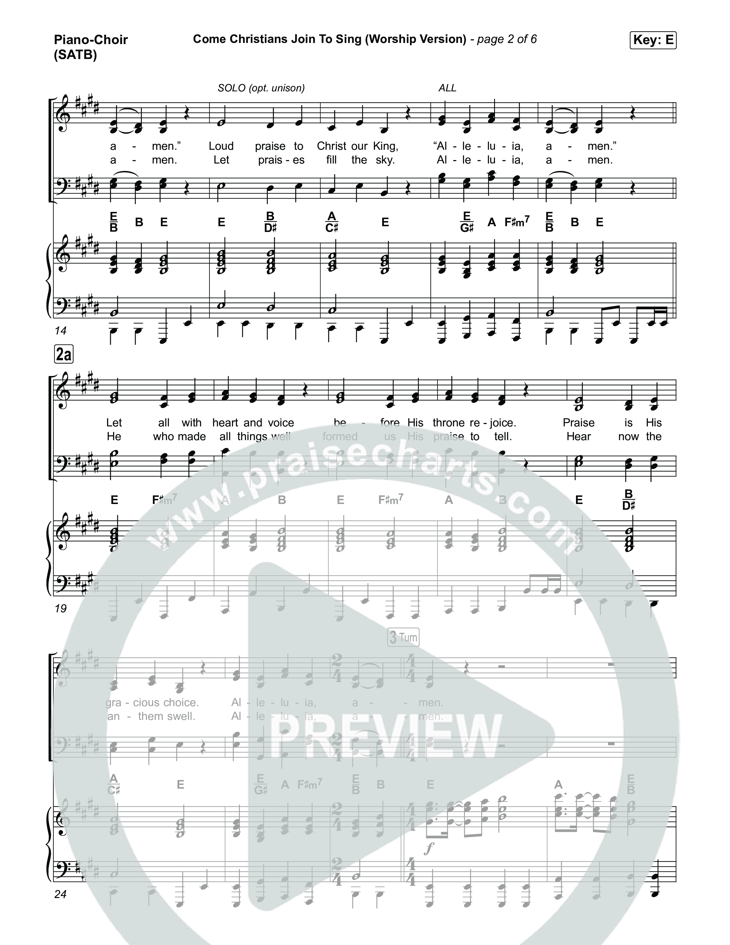 Come Christians Join To Sing (Worship Version) Piano/Vocal Pack (Keith & Kristyn Getty / Matt Papa / Matt Boswell / Sing!)