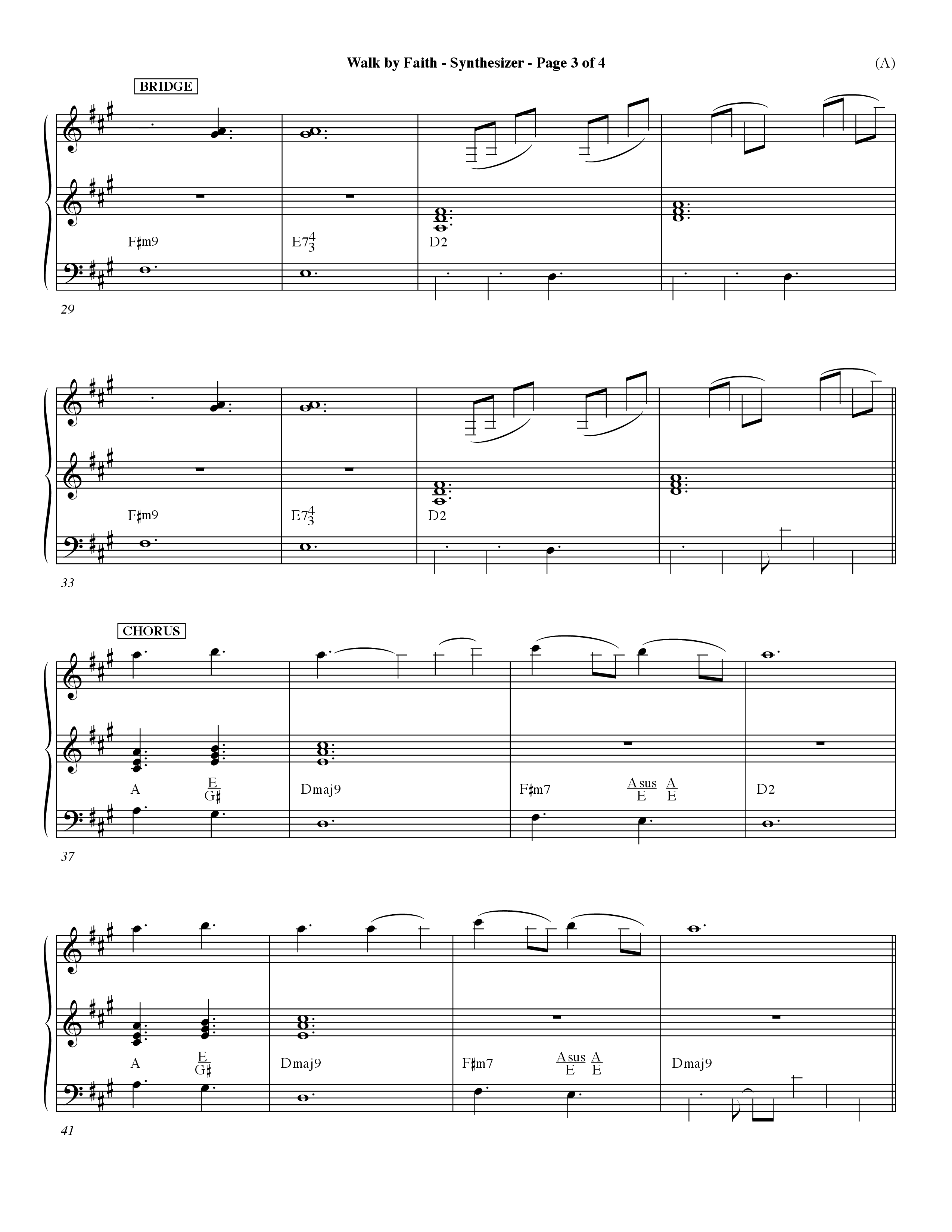 Walk By Faith (Choral Anthem SATB) Synth (Word Music Choral / Orch. Dave Williamson)