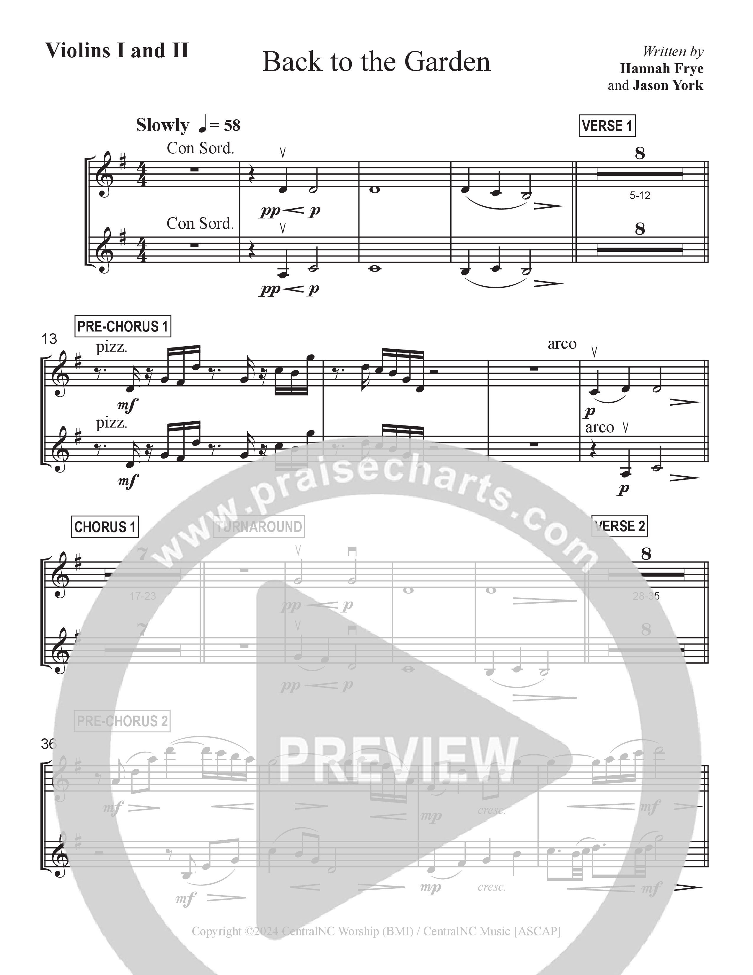 Back To The Garden Violin 1/2 (Central Collective / Hannah Frye / Nashville String Machine)