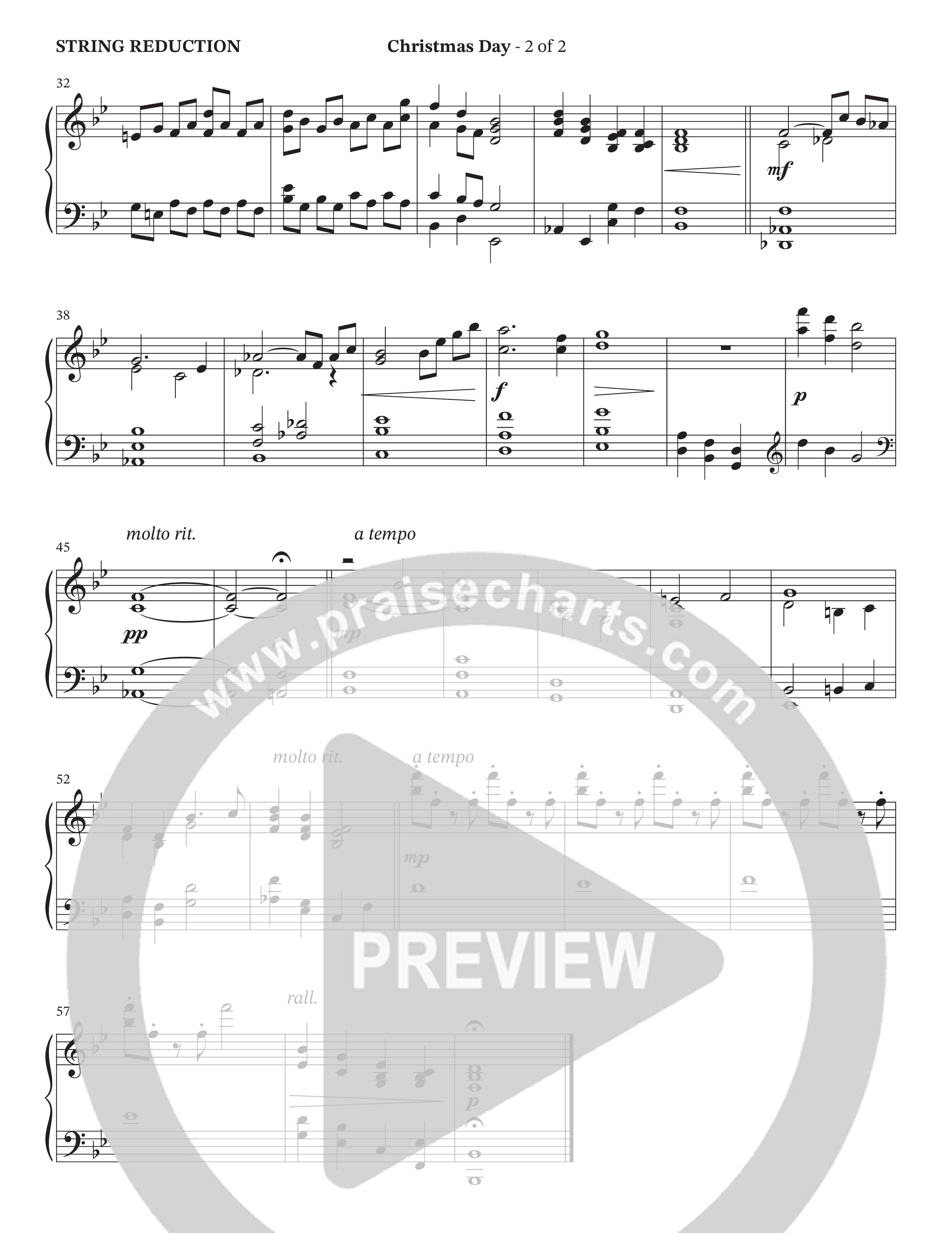 Christmas Day (The Lullaby) (Choral Anthem SATB) String Reduction (The Brooklyn Tabernacle Choir / Arr. Carol Cymbala / Orch. Oliver Wells)