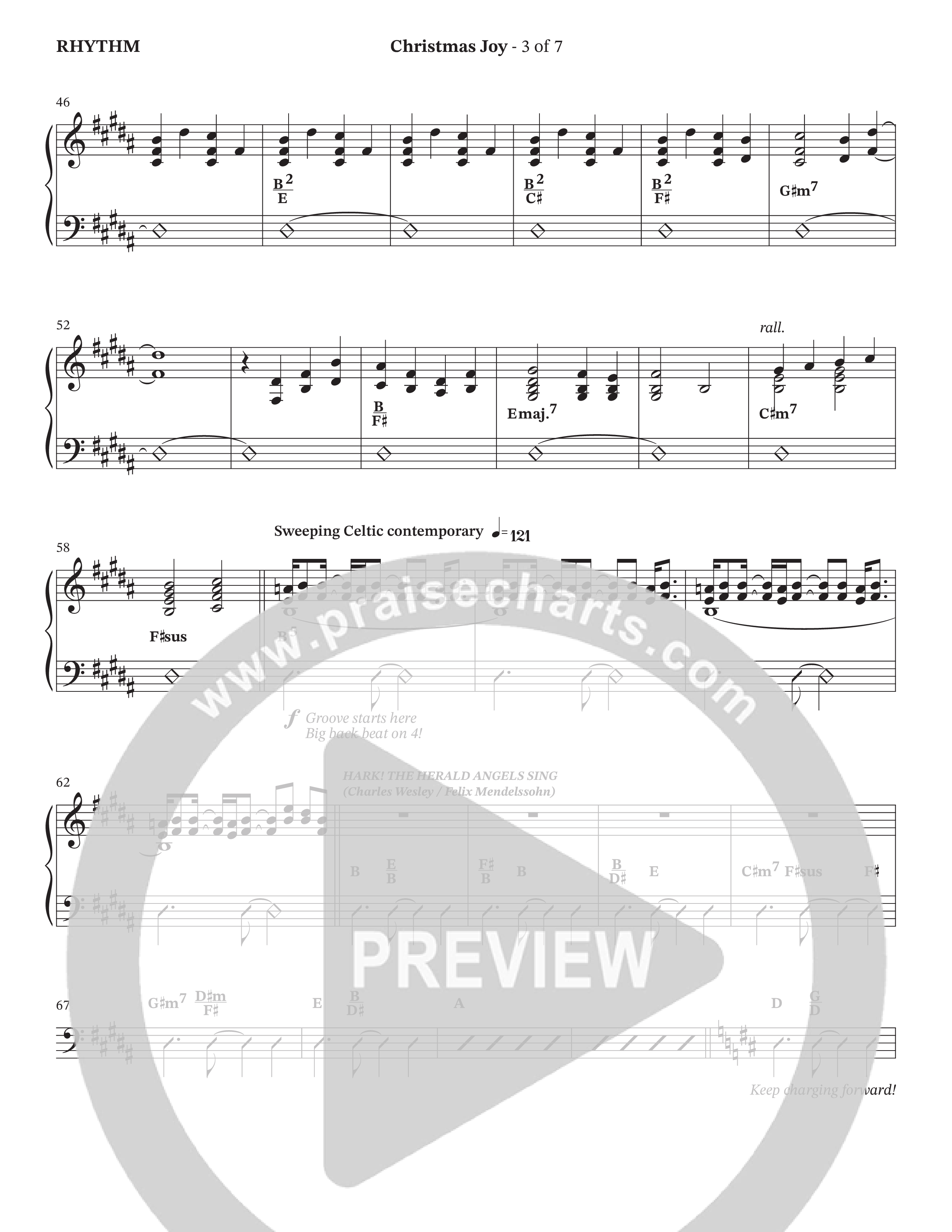 Christmas Joy (Choral Anthem SATB) Rhythm Chart (The Brooklyn Tabernacle Choir / TaRanda Greene / Anthony Evans / Arr. Carol Cymbala / Orch. David Hamilton)