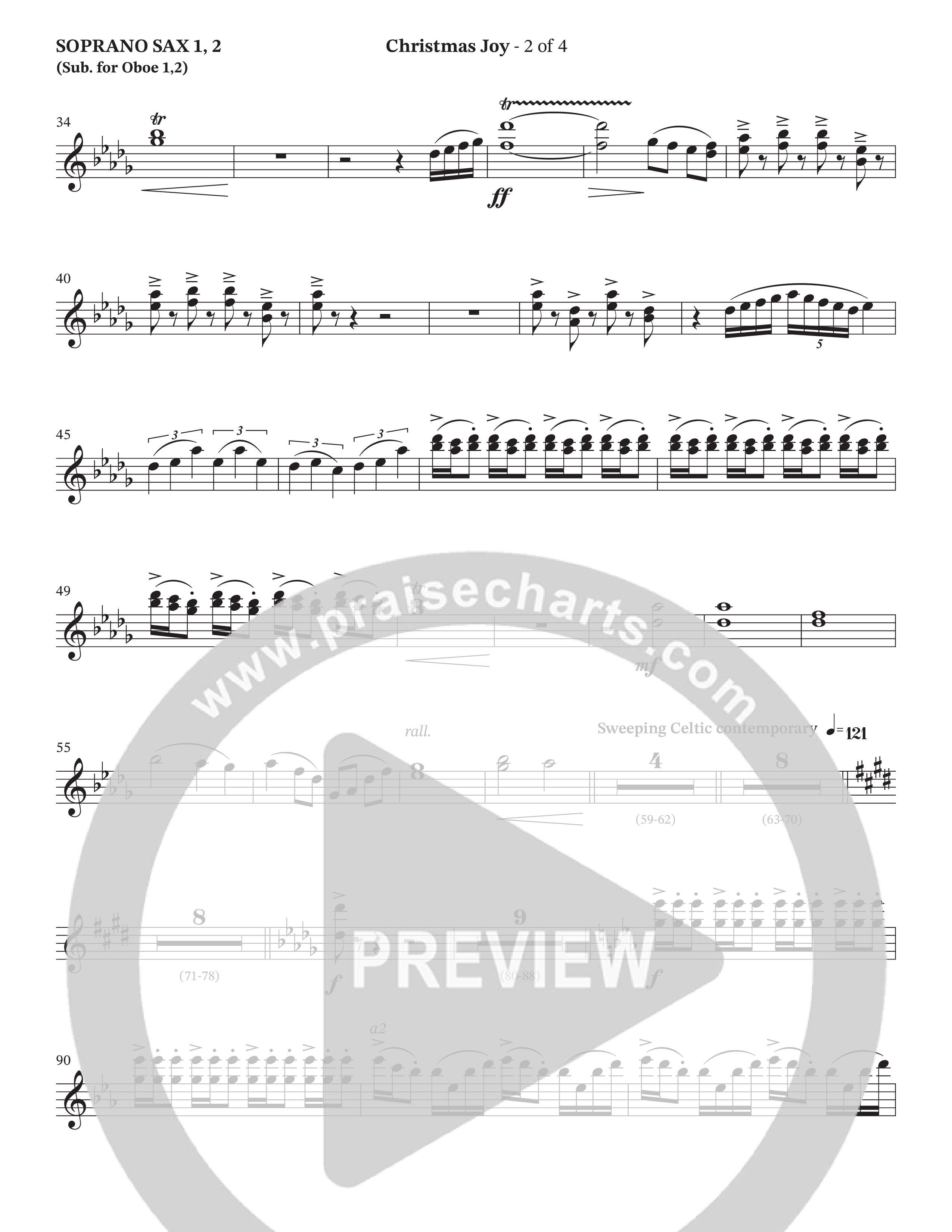 Christmas Joy (Choral Anthem SATB) Soprano Sax (The Brooklyn Tabernacle Choir / TaRanda Greene / Anthony Evans / Arr. Carol Cymbala / Orch. David Hamilton)