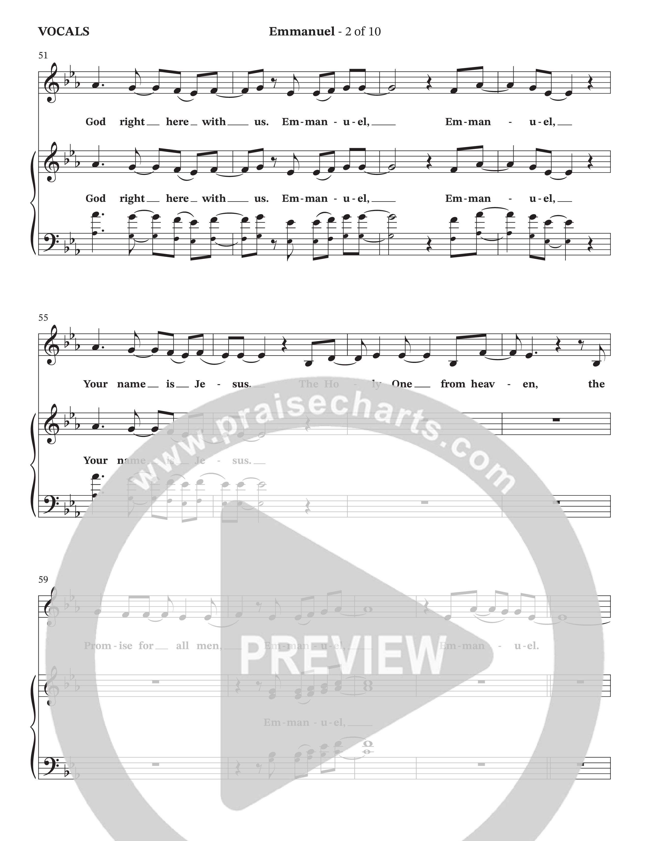 Emmanuel (Choral Anthem SATB) Choir Sheet (SATB) (The Brooklyn Tabernacle Choir / Arr. Carol Cymbala / Orch. Phillip Keveren / Orch. Dan Mitchell)