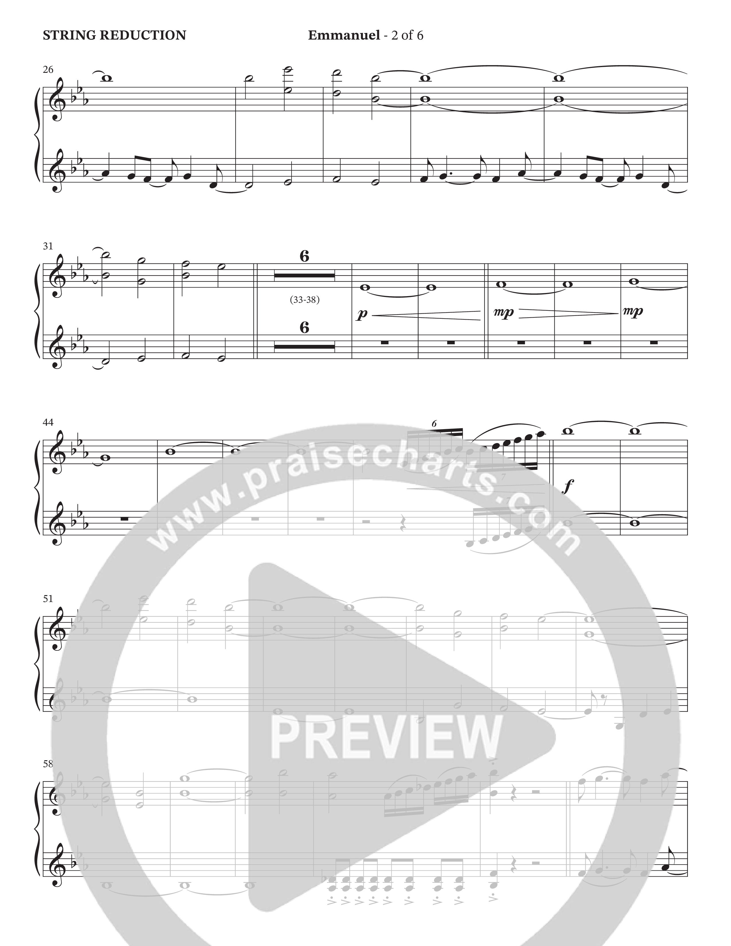 Emmanuel (Choral Anthem SATB) String Reduction (The Brooklyn Tabernacle Choir / Arr. Carol Cymbala / Orch. Phillip Keveren / Orch. Dan Mitchell)