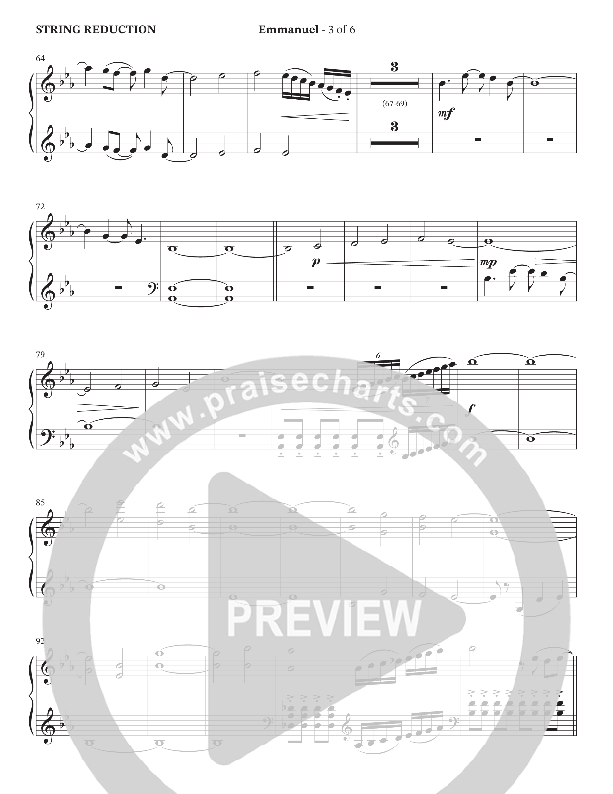 Emmanuel (Choral Anthem SATB) String Reduction (The Brooklyn Tabernacle Choir / Arr. Carol Cymbala / Orch. Phillip Keveren / Orch. Dan Mitchell)
