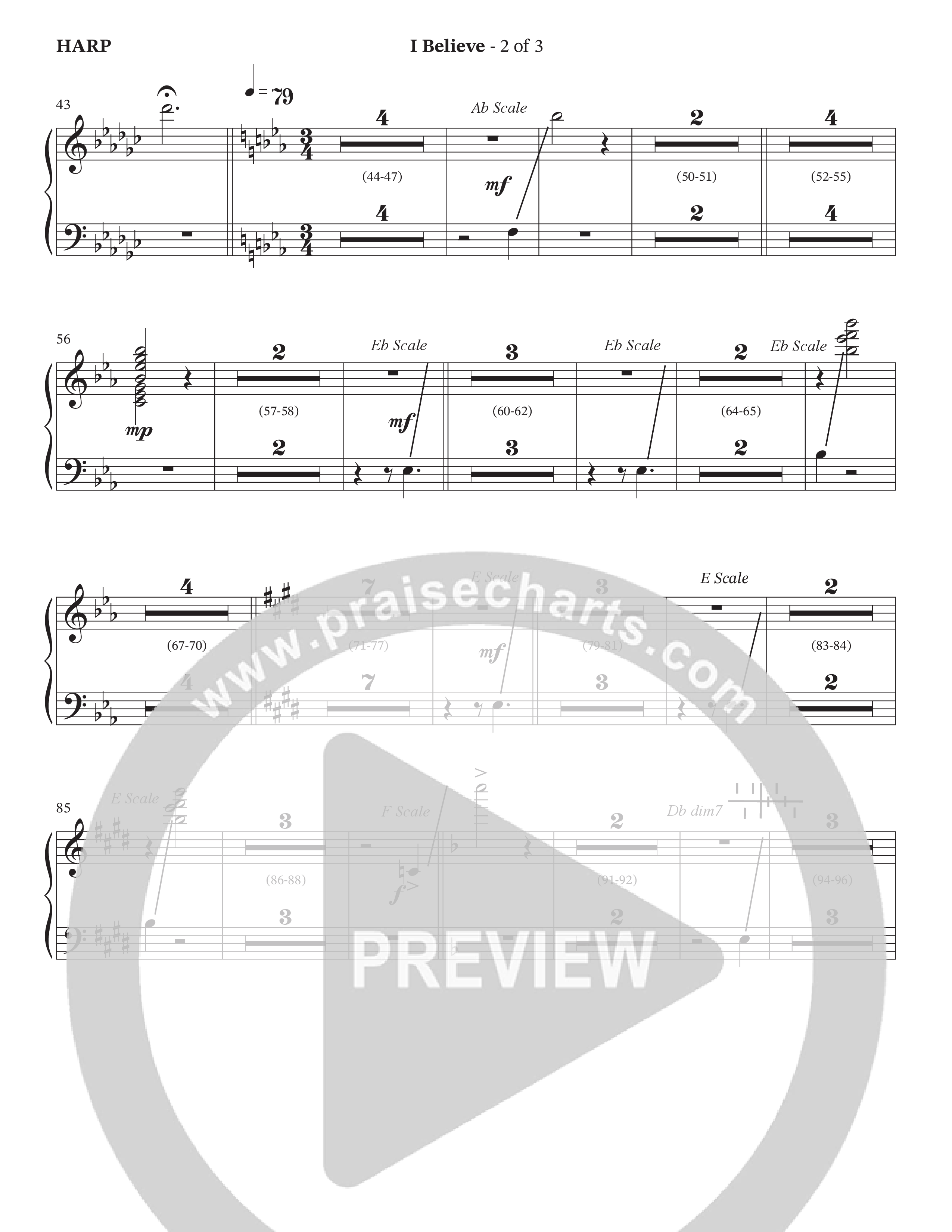 I Believe (Choral Anthem SATB) Harp (The Brooklyn Tabernacle Choir / Arr. Carol Cymbala / Orch. J. Daniel Smith)