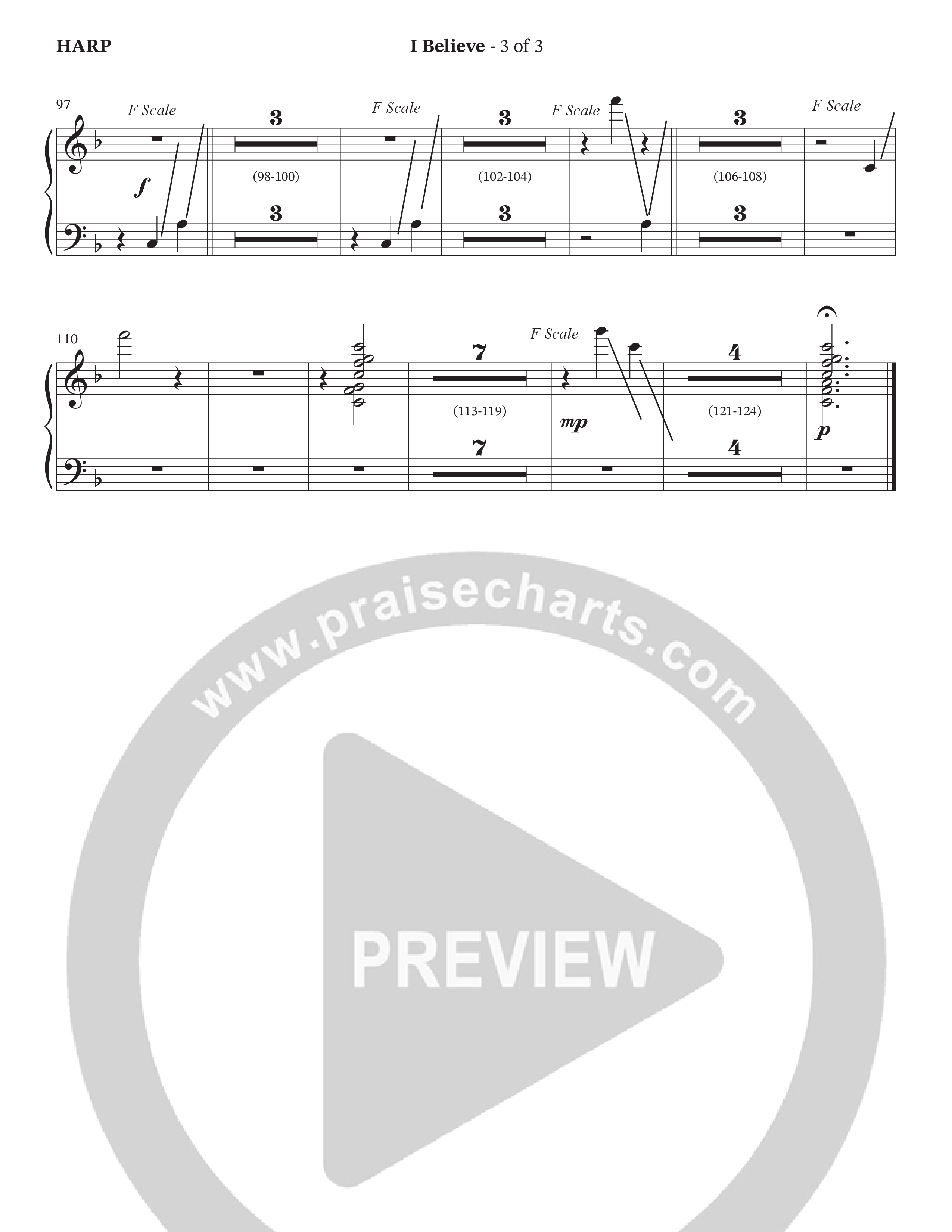 I Believe (Choral Anthem SATB) Harp (The Brooklyn Tabernacle Choir / Arr. Carol Cymbala / Orch. J. Daniel Smith)