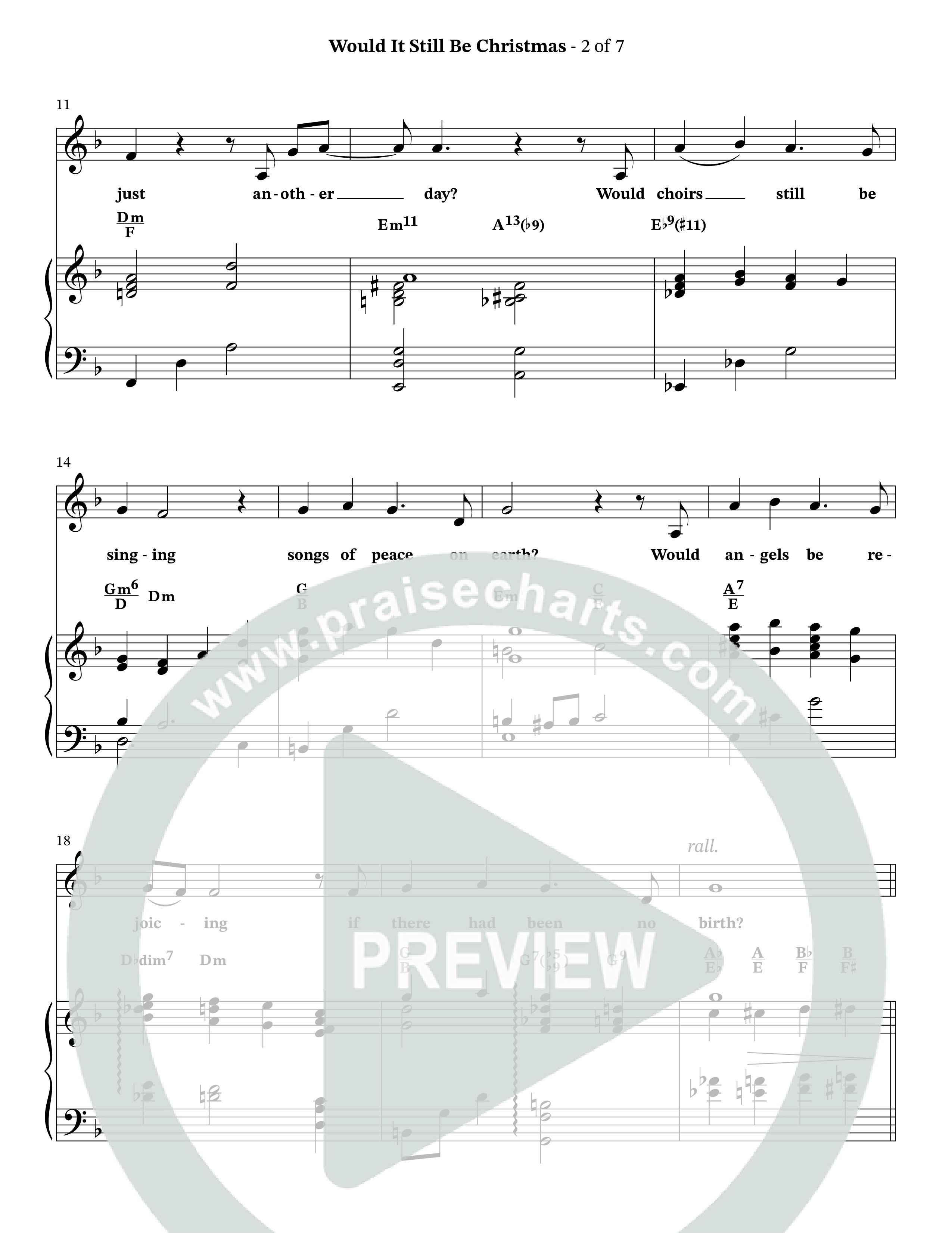 Would It Still Be Christmas (Choral Anthem SATB) Anthem (SATB/Piano) (The Brooklyn Tabernacle Choir / TaRanda Greene / Arr. Carol Cymbala / Orch. David Hamilton)