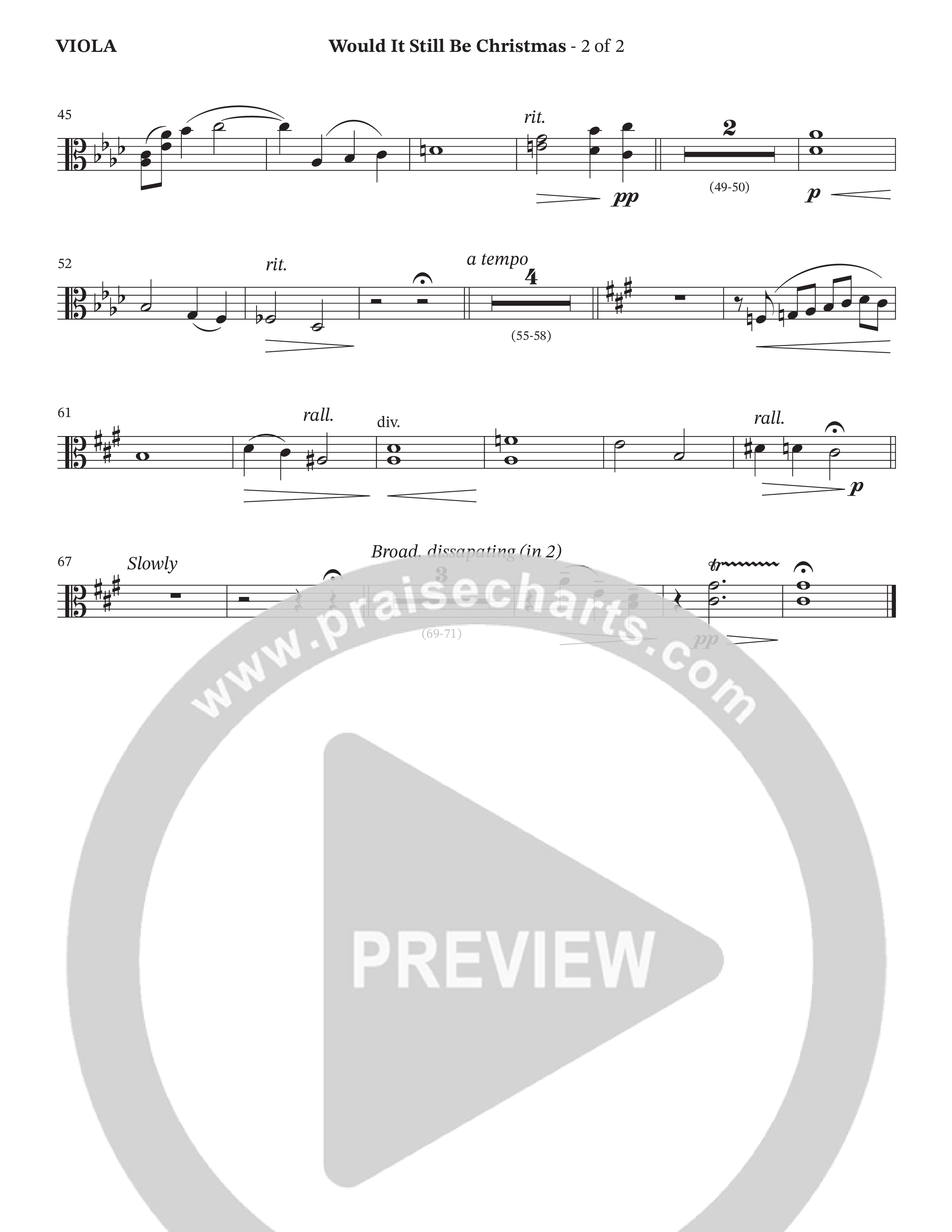 Would It Still Be Christmas (Choral Anthem SATB) Viola (The Brooklyn Tabernacle Choir / TaRanda Greene / Arr. Carol Cymbala / Orch. David Hamilton)