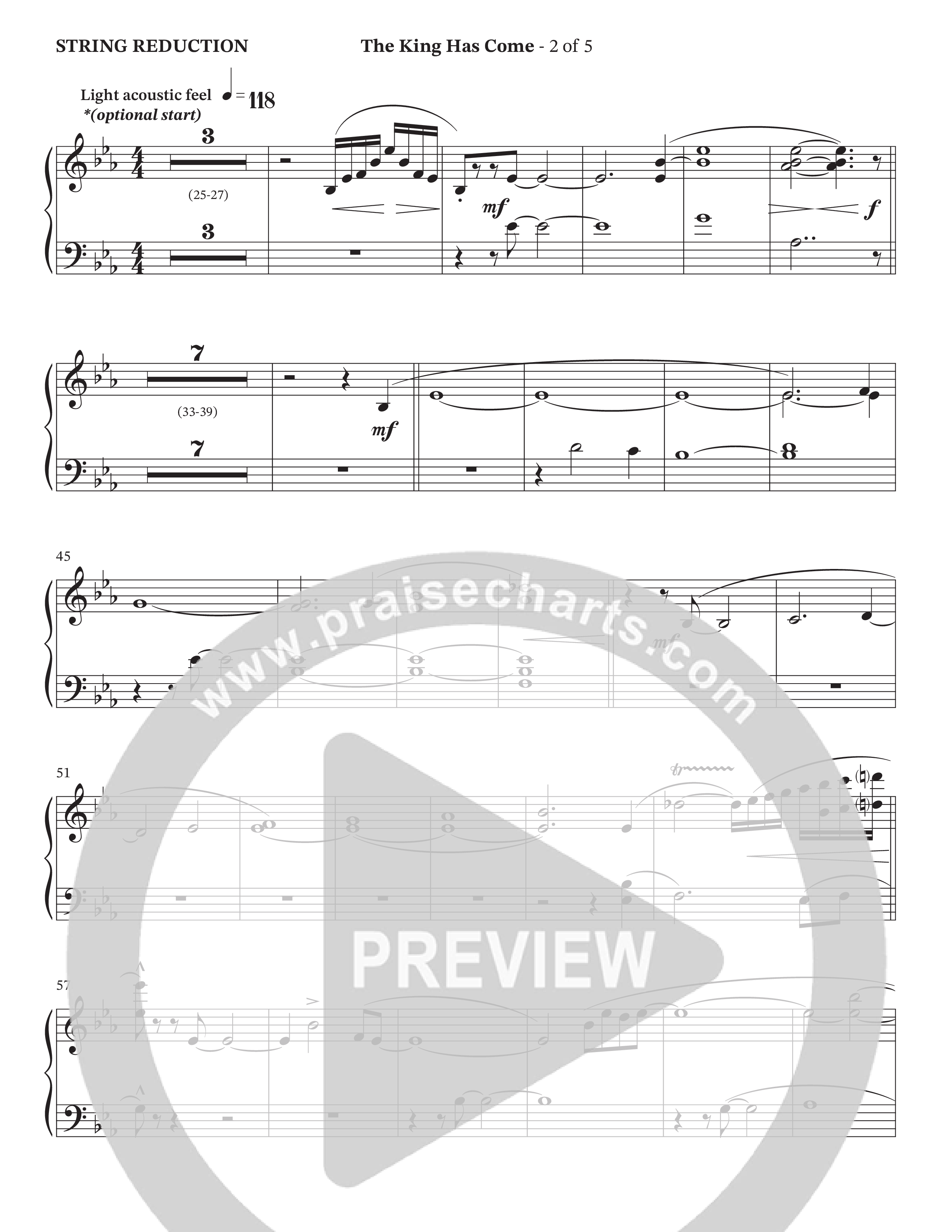 The King Has Come (Choral Anthem SATB) String Reduction (The Brooklyn Tabernacle Choir / Arr. Carol Cymbala / Orch. Chris McDonald / Orch. Jason Michael Webb)
