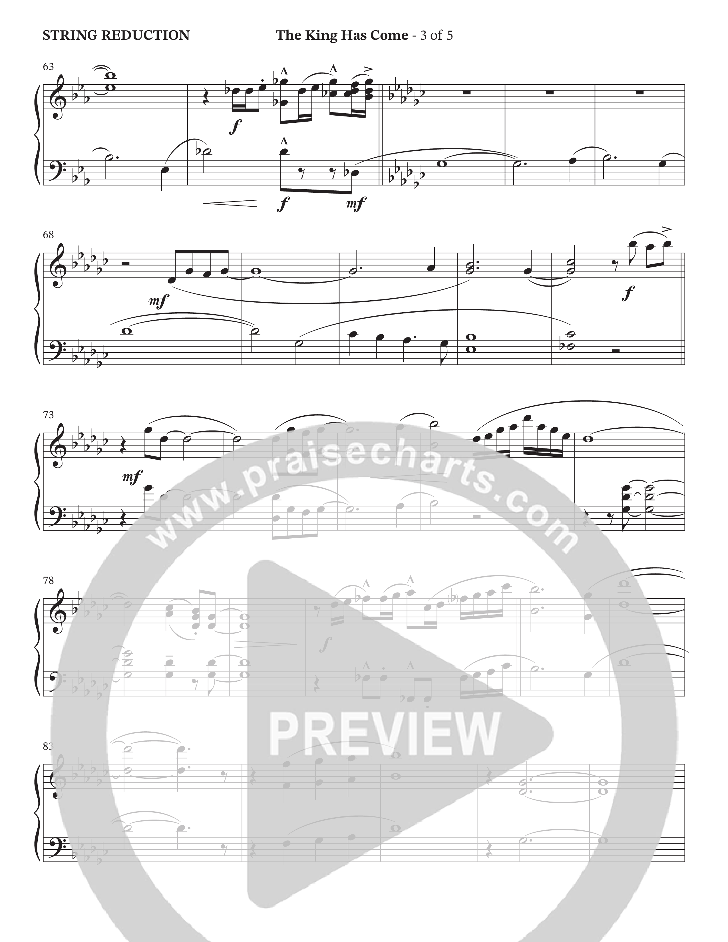 The King Has Come (Choral Anthem SATB) String Reduction (The Brooklyn Tabernacle Choir / Arr. Carol Cymbala / Orch. Chris McDonald / Orch. Jason Michael Webb)