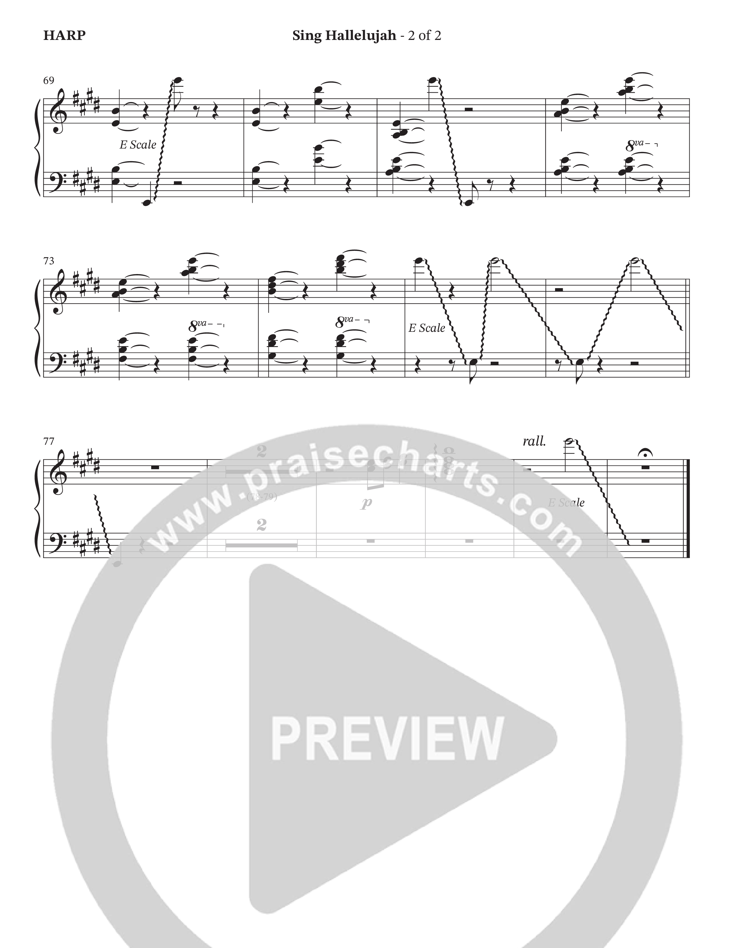 Sing Hallelujah (Choral Anthem SATB) Harp (The Brooklyn Tabernacle Choir / Arr. Carol Cymbala / Orch. Jason Michael Webb)