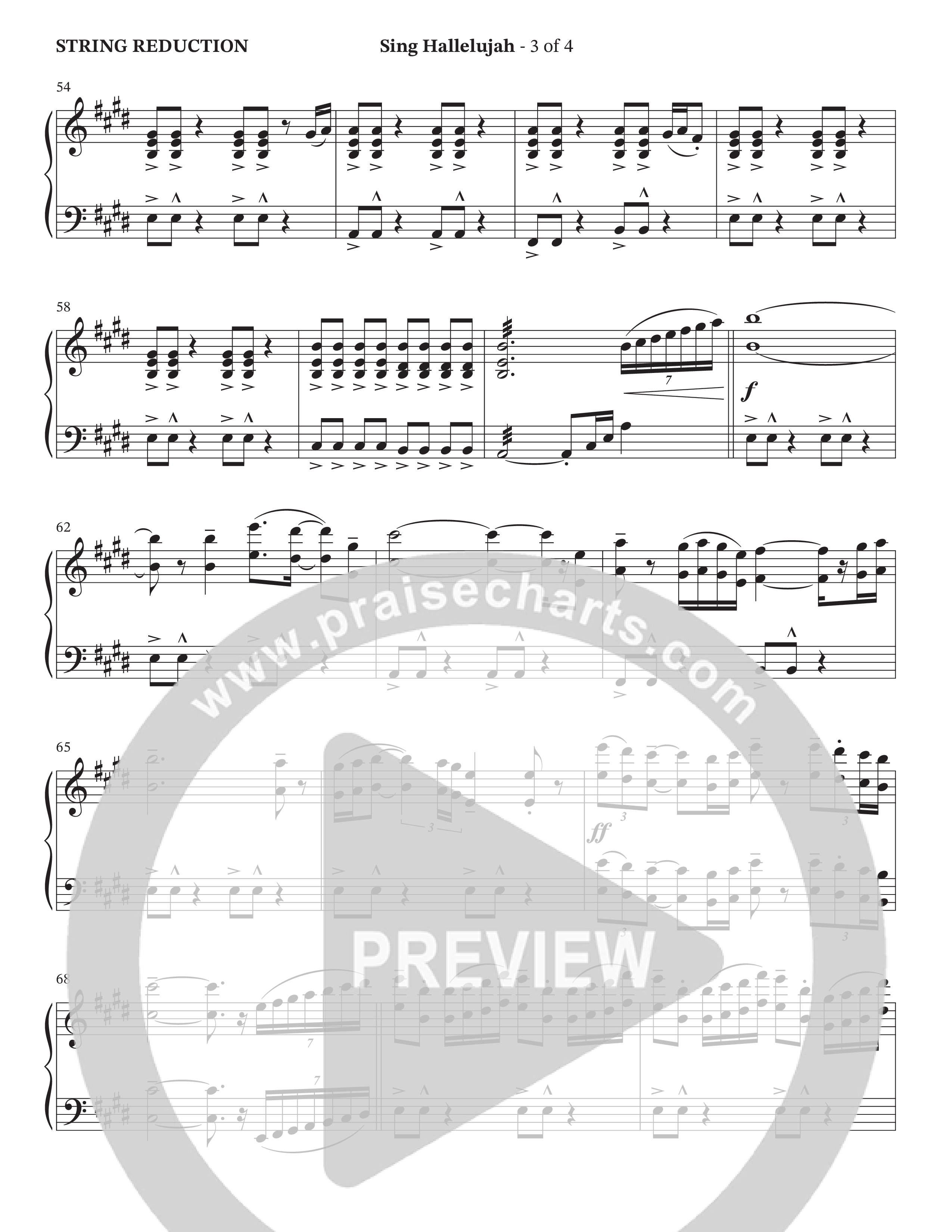 Sing Hallelujah (Choral Anthem SATB) String Reduction (The Brooklyn Tabernacle Choir / Arr. Carol Cymbala / Orch. Jason Michael Webb)