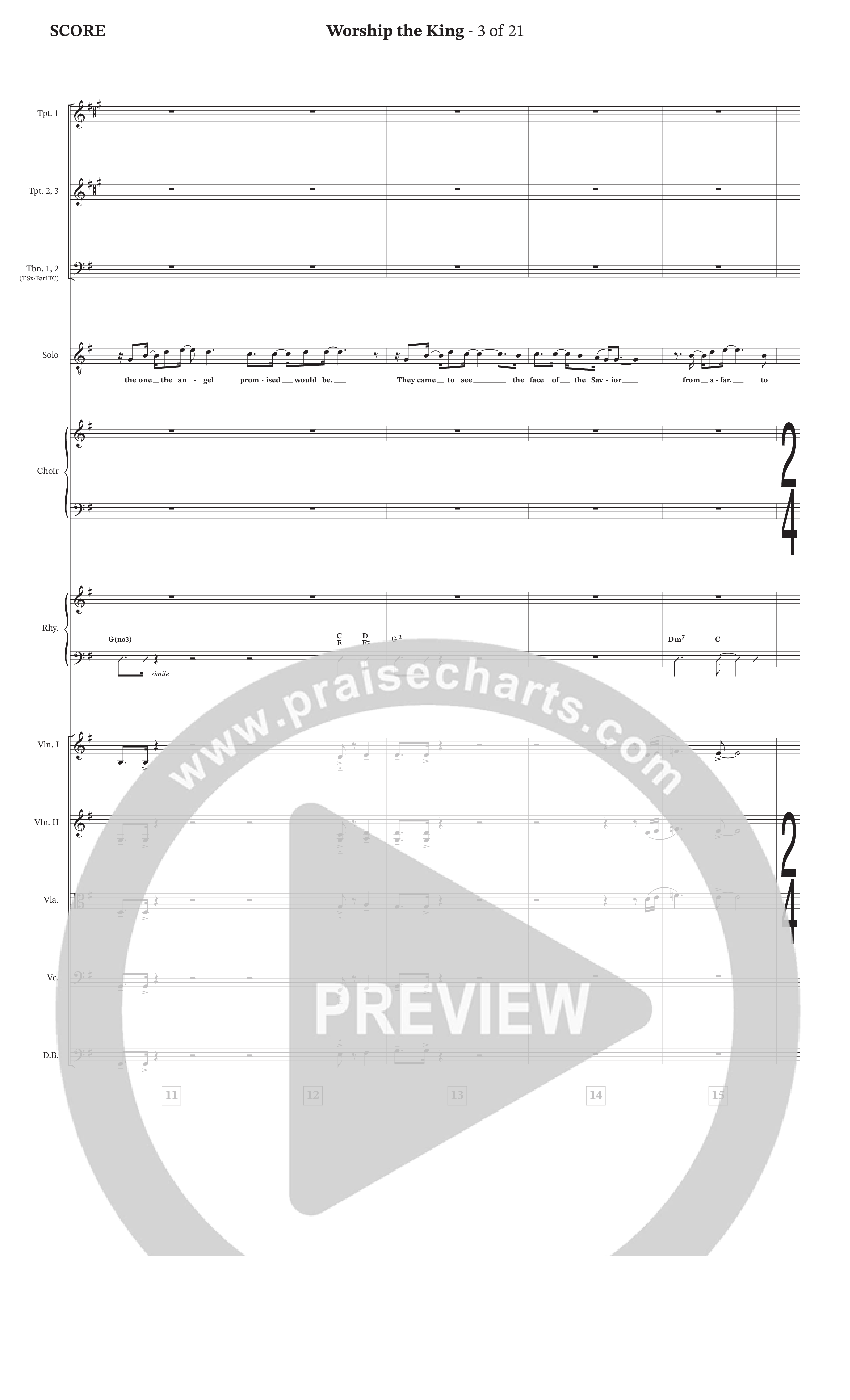 Worship The King (Choral Anthem SATB) Orchestration (The Brooklyn Tabernacle Choir / Anthony Evans / Arr. Carol Cymbala / Arr. Jason Webb / Orch. Chris McDonald)