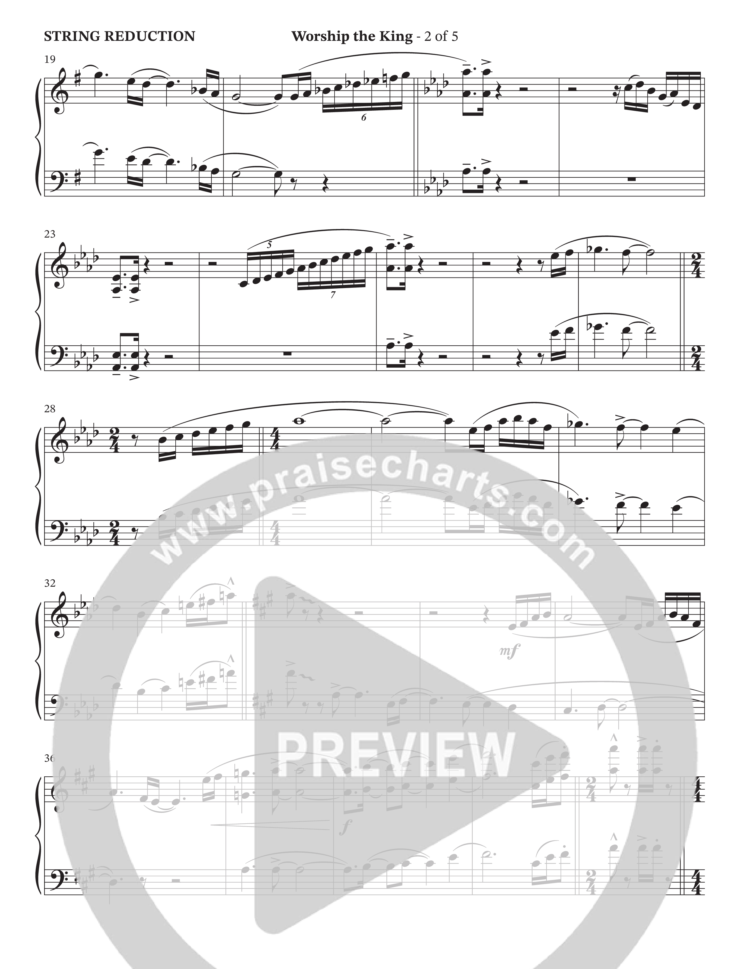 Worship The King (Choral Anthem SATB) String Reduction (The Brooklyn Tabernacle Choir / Anthony Evans / Arr. Carol Cymbala / Arr. Jason Webb / Orch. Chris McDonald)