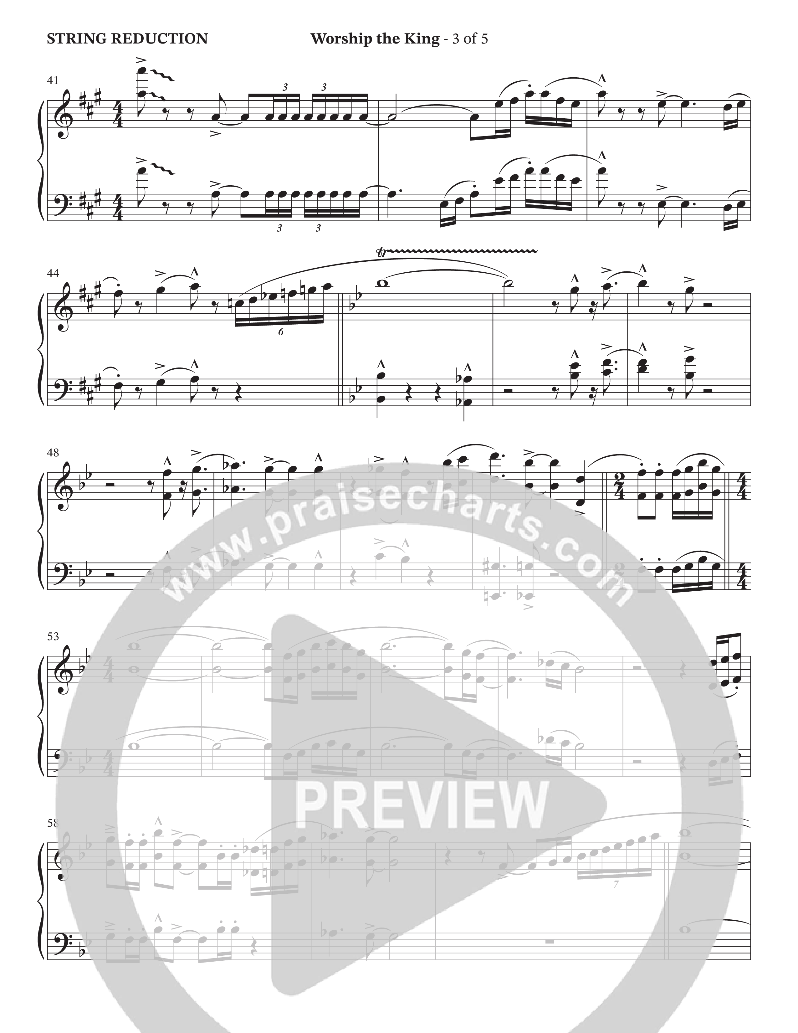 Worship The King (Choral Anthem SATB) String Reduction (The Brooklyn Tabernacle Choir / Anthony Evans / Arr. Carol Cymbala / Arr. Jason Webb / Orch. Chris McDonald)