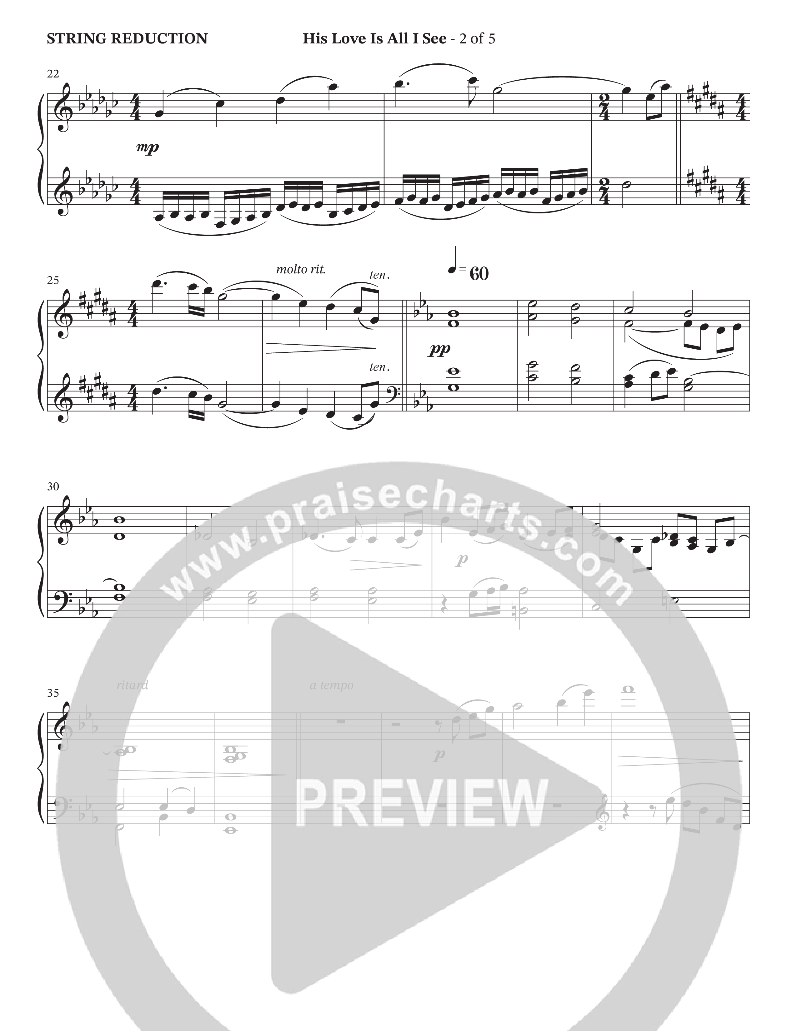 His Love Is All I See (Choral Anthem SATB) String Reduction (The Brooklyn Tabernacle Choir / Arr. Carol Cymbala / Orch. J. Daniel Smith)